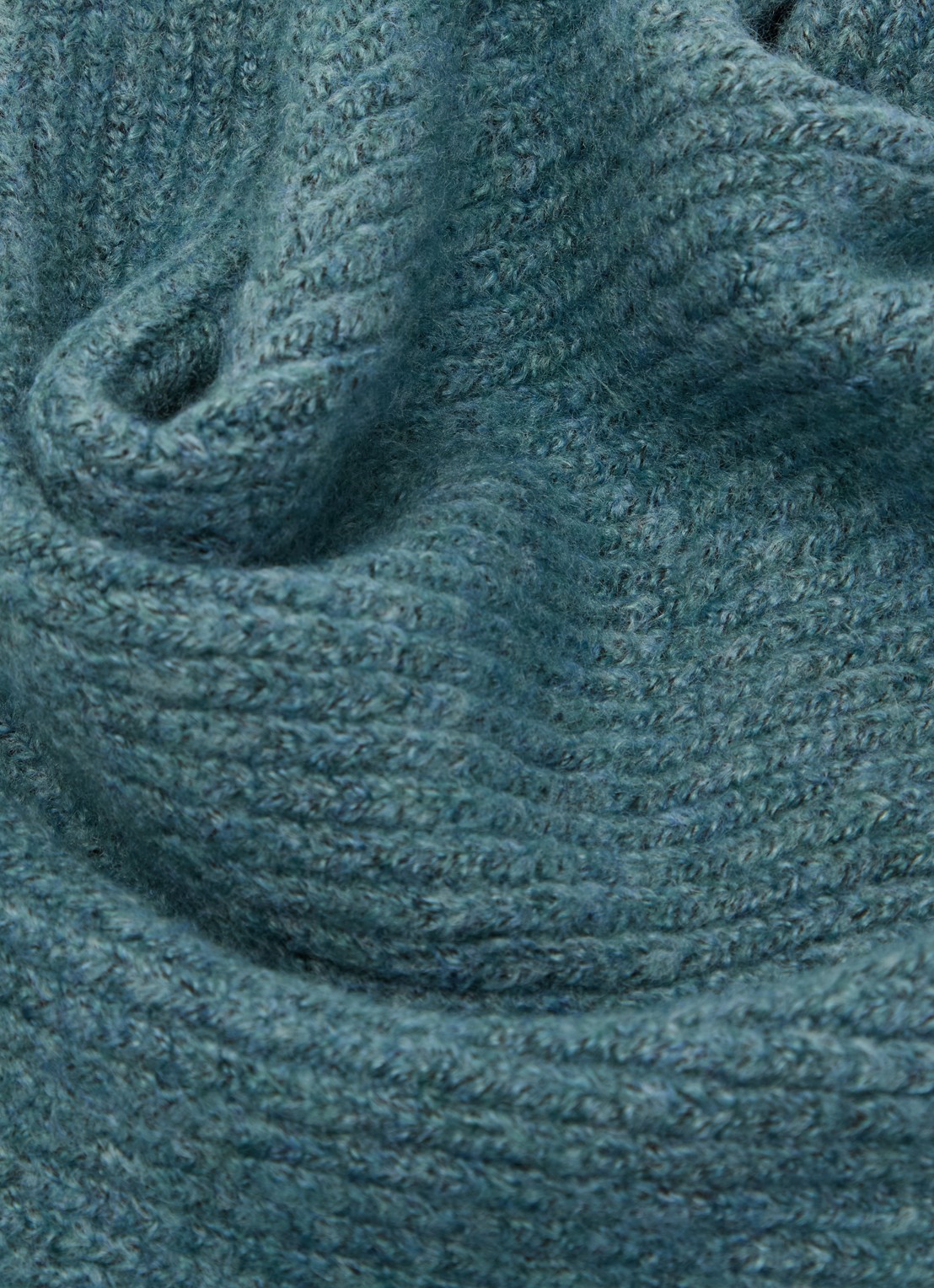 Barts Neolana ribgebreide sjaal 103 x 39 cm - detail 3 zeegroen
