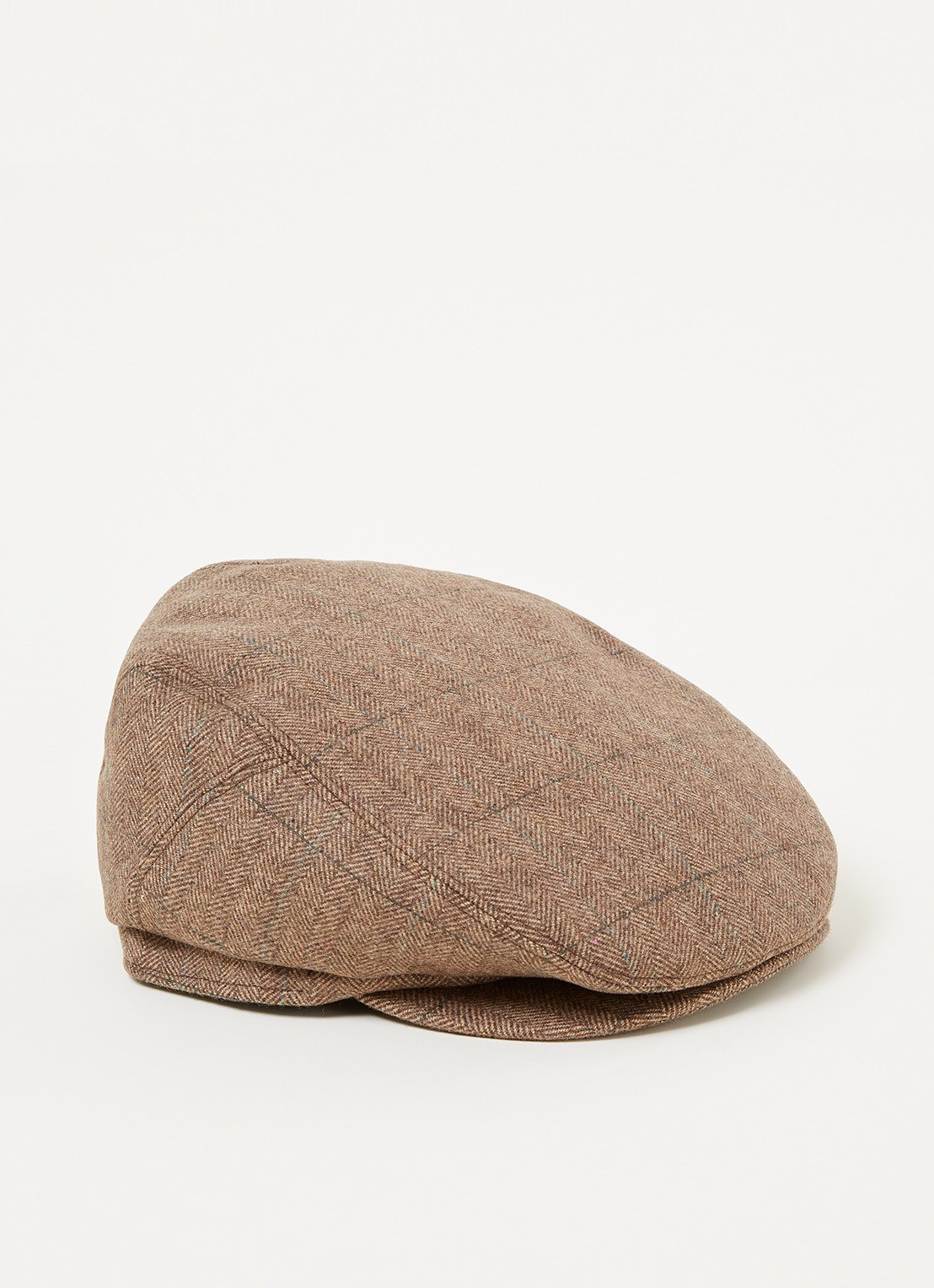 Barts Oslo flat cap in wolblend - voorkant bruin