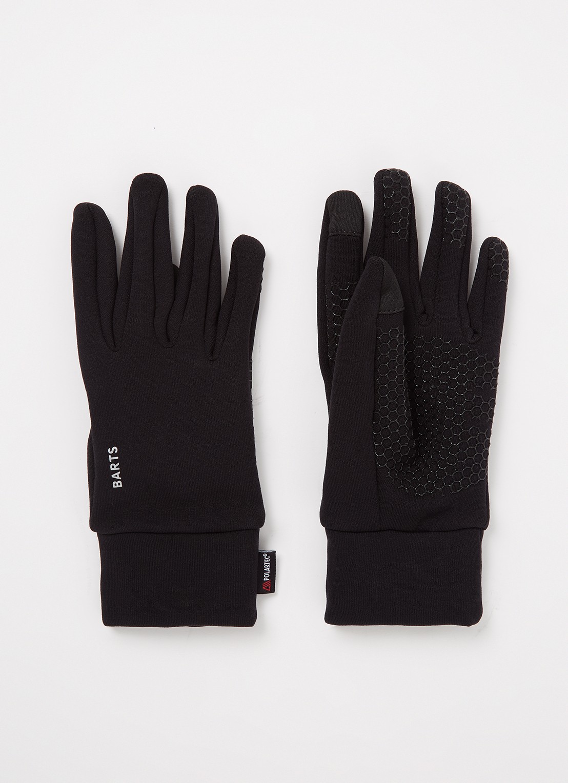 Barts Powerstretch handschoenen met touchscreen functie - voorkant zwart