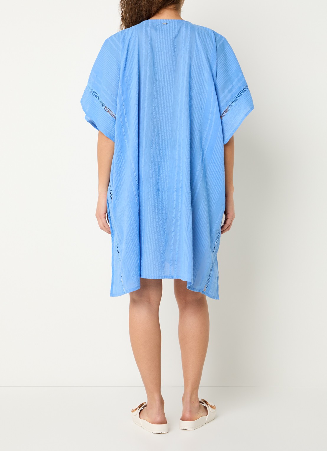Barts Raimha kaftan met broderie - achterkant 3 blauw