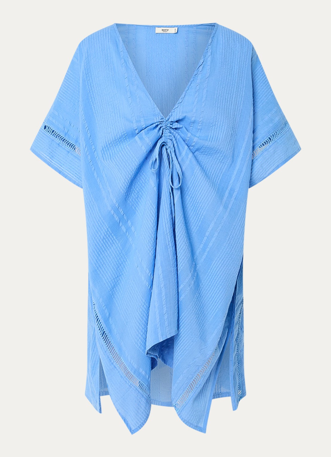 Barts Raimha kaftan met broderie - voorkant blauw