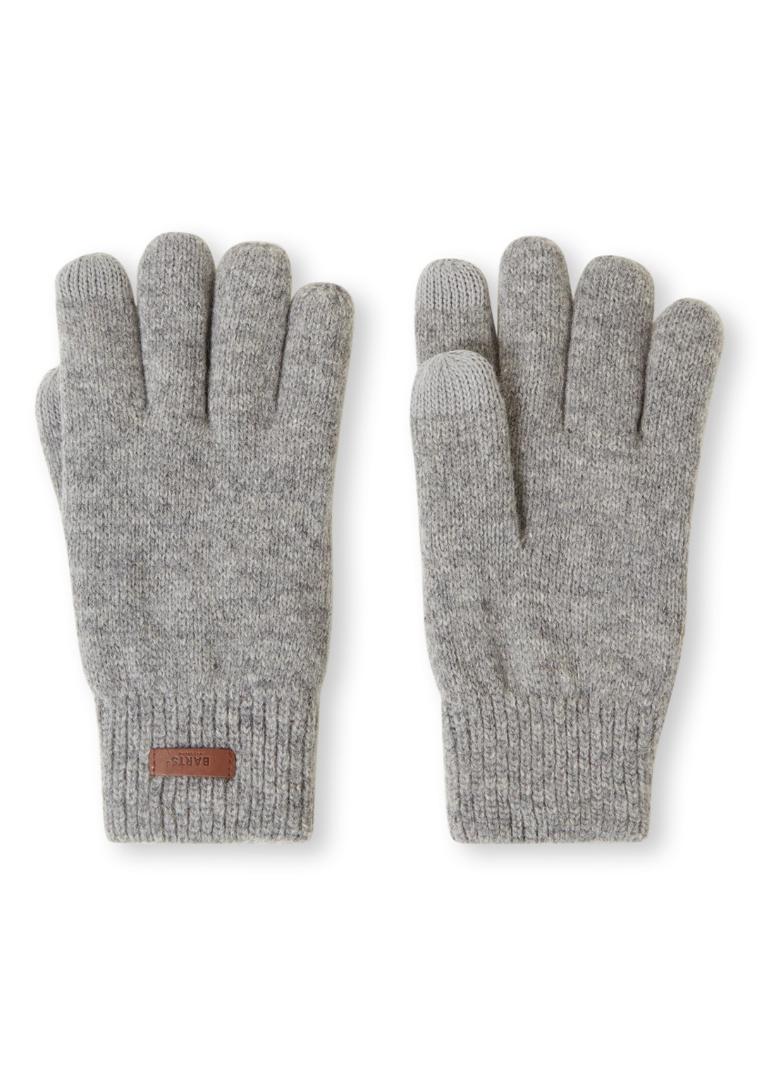 Barts Rilef handschoenen van wol - voorkant grijs