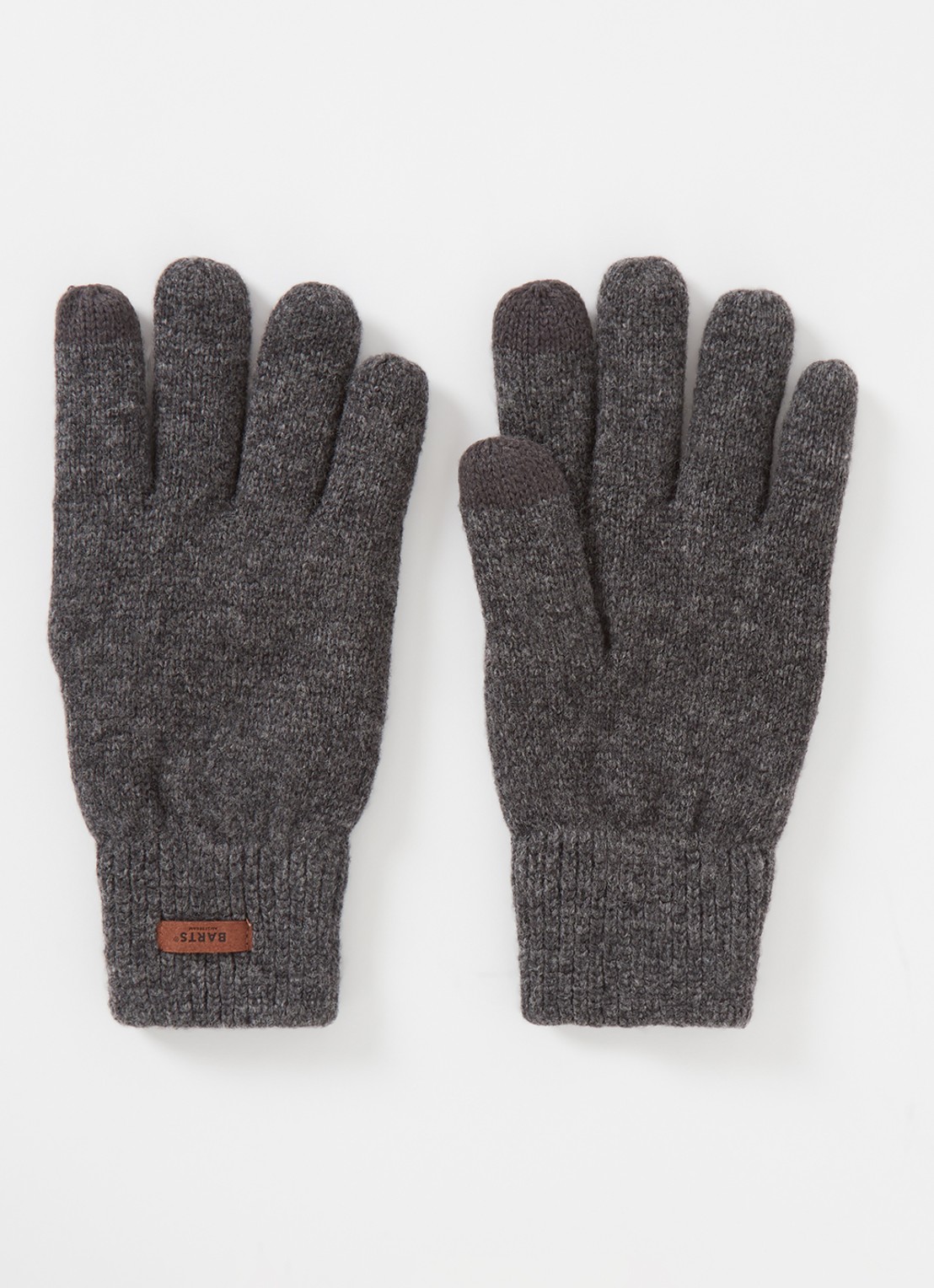 Barts Rilef handschoenen van wol - voorkant donkergrijs