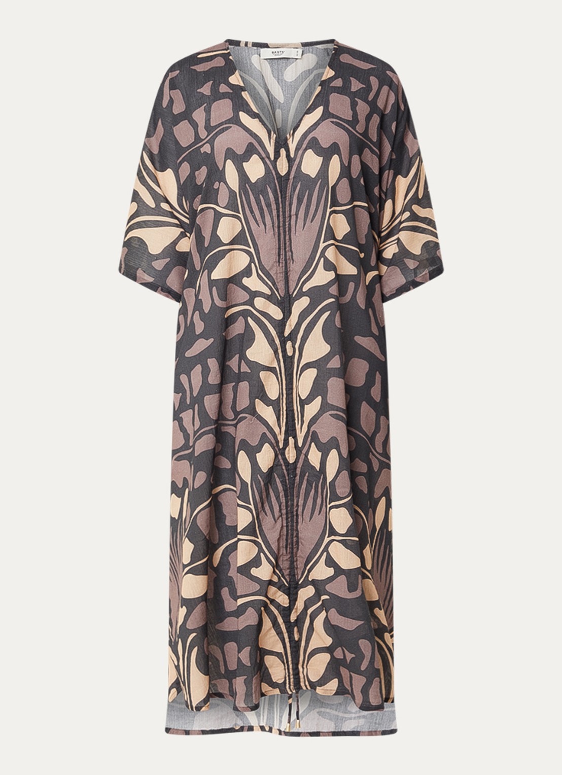 Barts Rochau kaftan met print - voorkant zwart