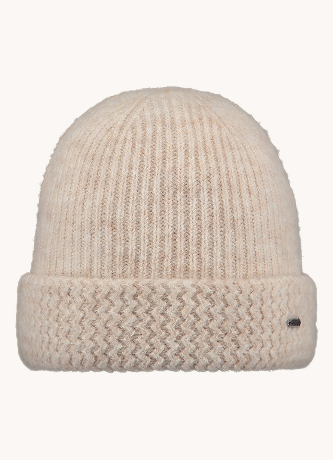 Barts Shae fijngebreide muts - voorkant beige