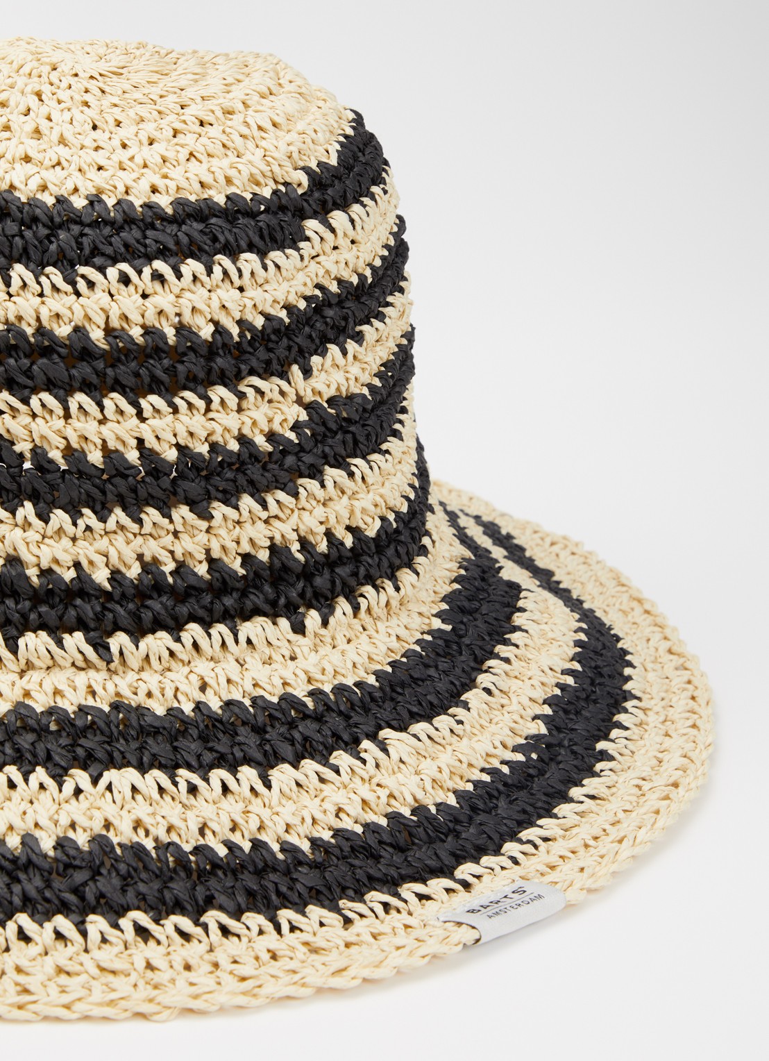 Barts Silaa bucket hoed van raffia - detail 2 beige