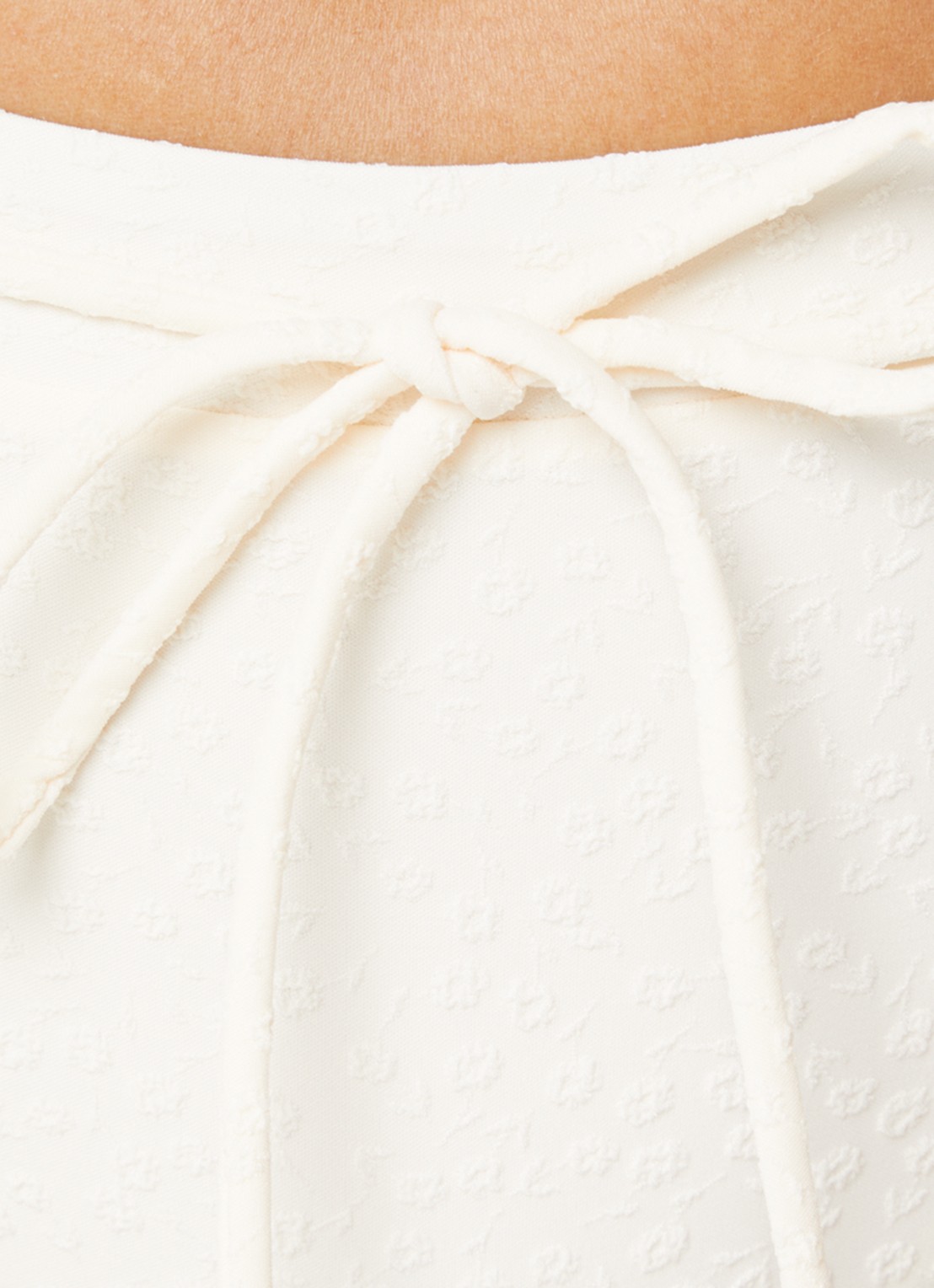 Barts Simoa Cheeky high waisted bikinislip met structuur - detail 3 ivoor