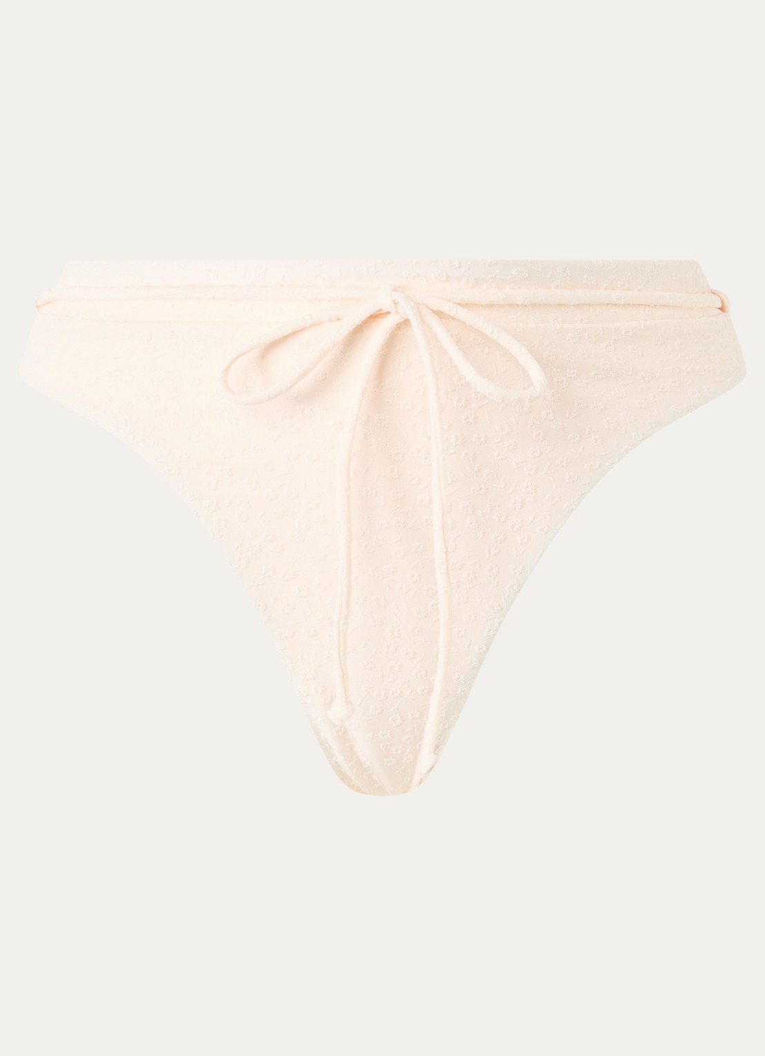Barts Simoa Cheeky high waisted bikinislip met structuur - voorkant 4 ivoor
