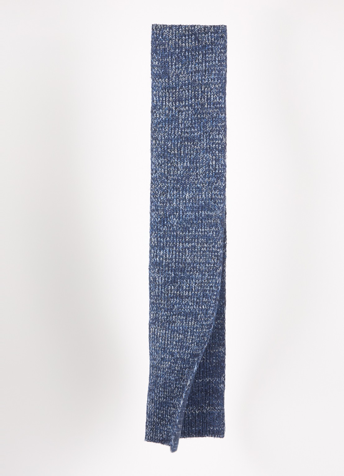 Barts Skaga grofgebreide sjaal in wolblend - detail donkerblauw