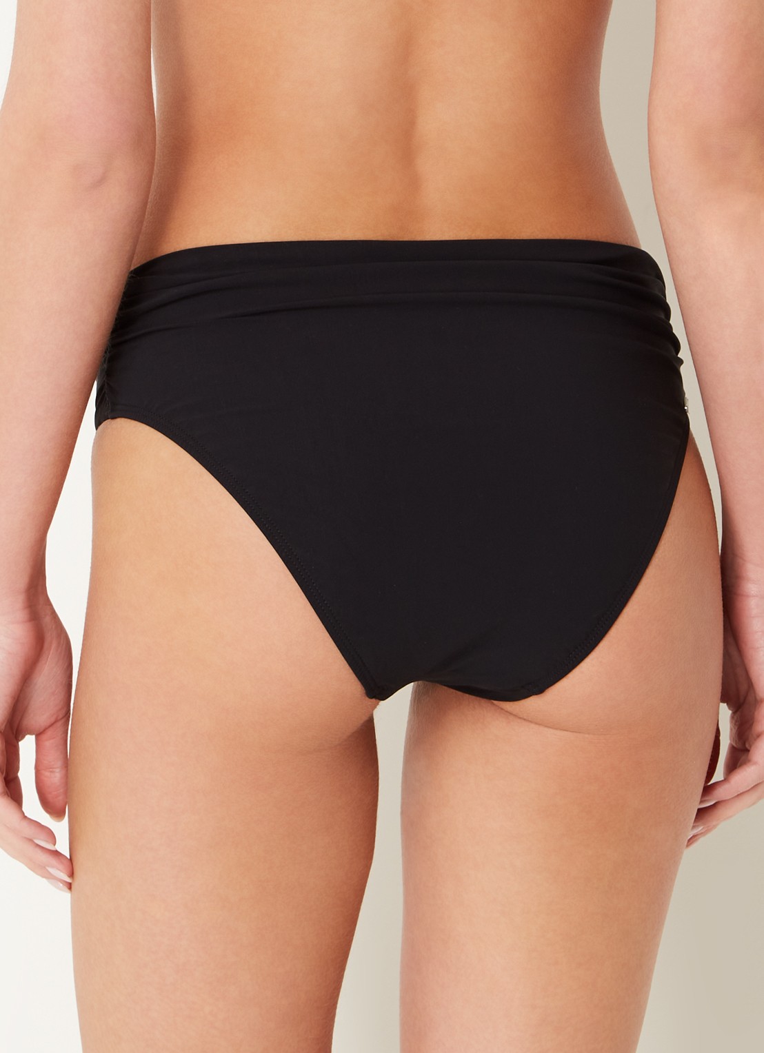 Barts Solid high waisted bikinislip  - achterkant zwart