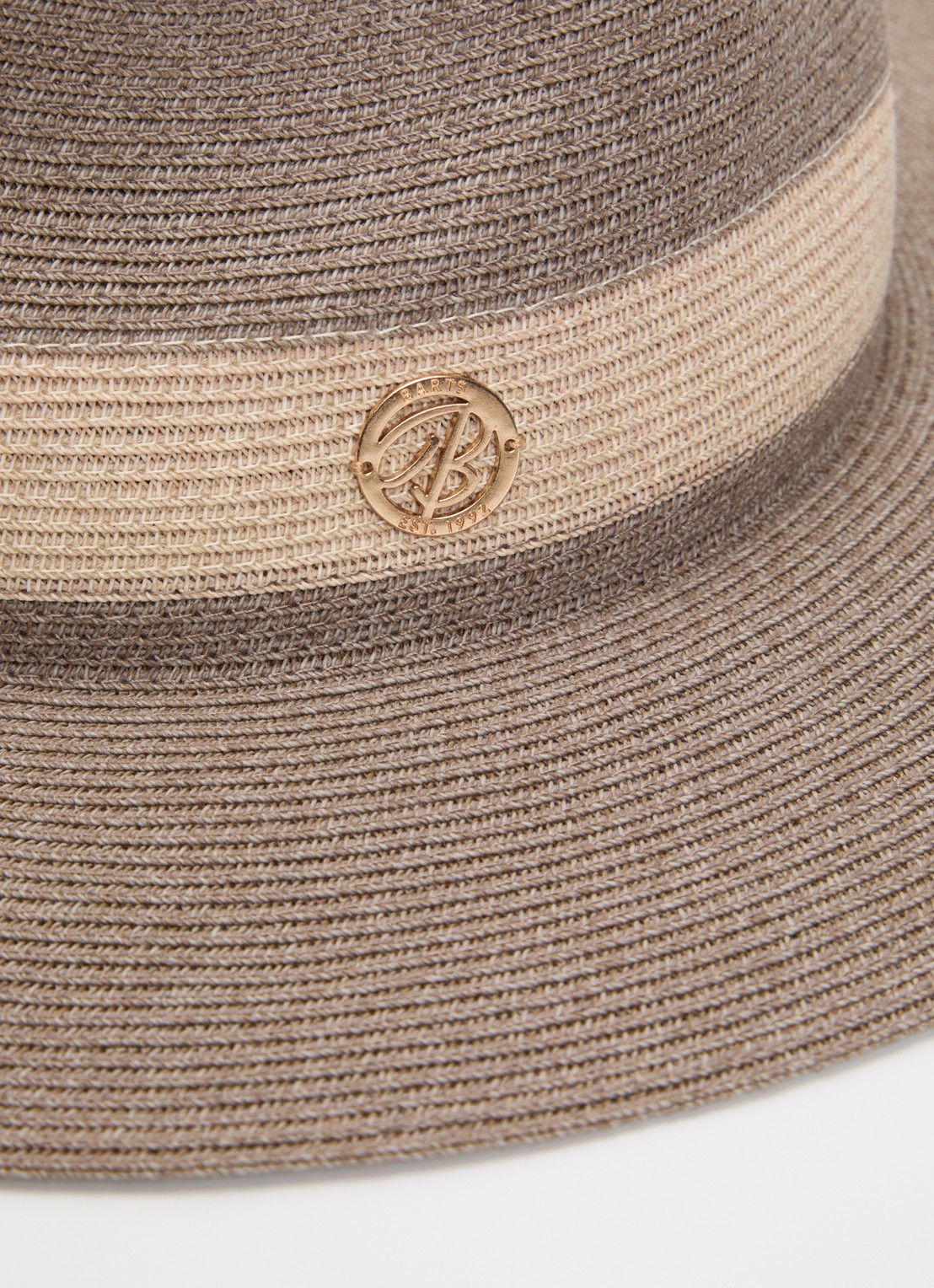 Barts Swellie hoed van stro  - detail bruin