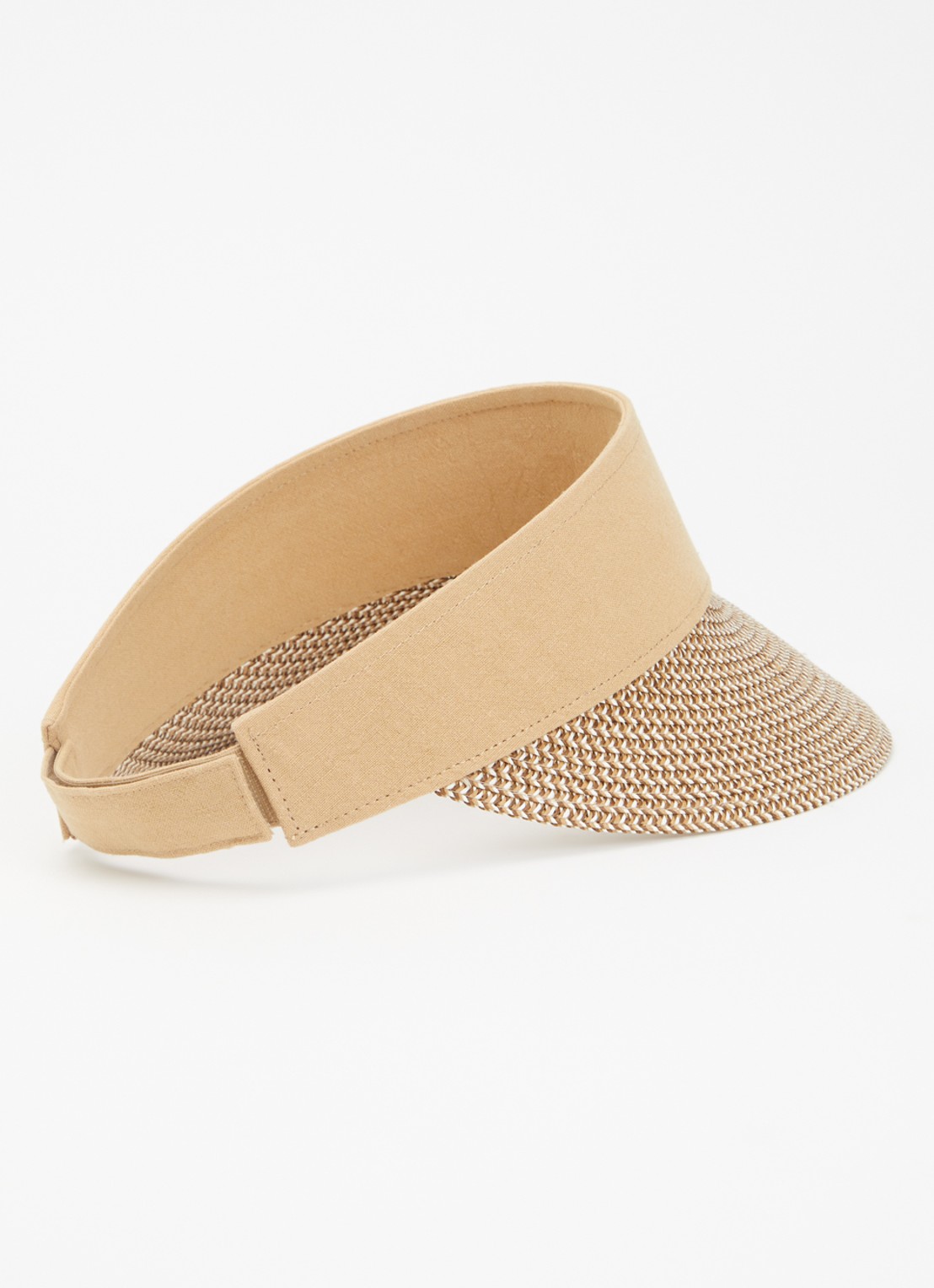 Barts Vesder zonneklep in linnenblend - detail beige