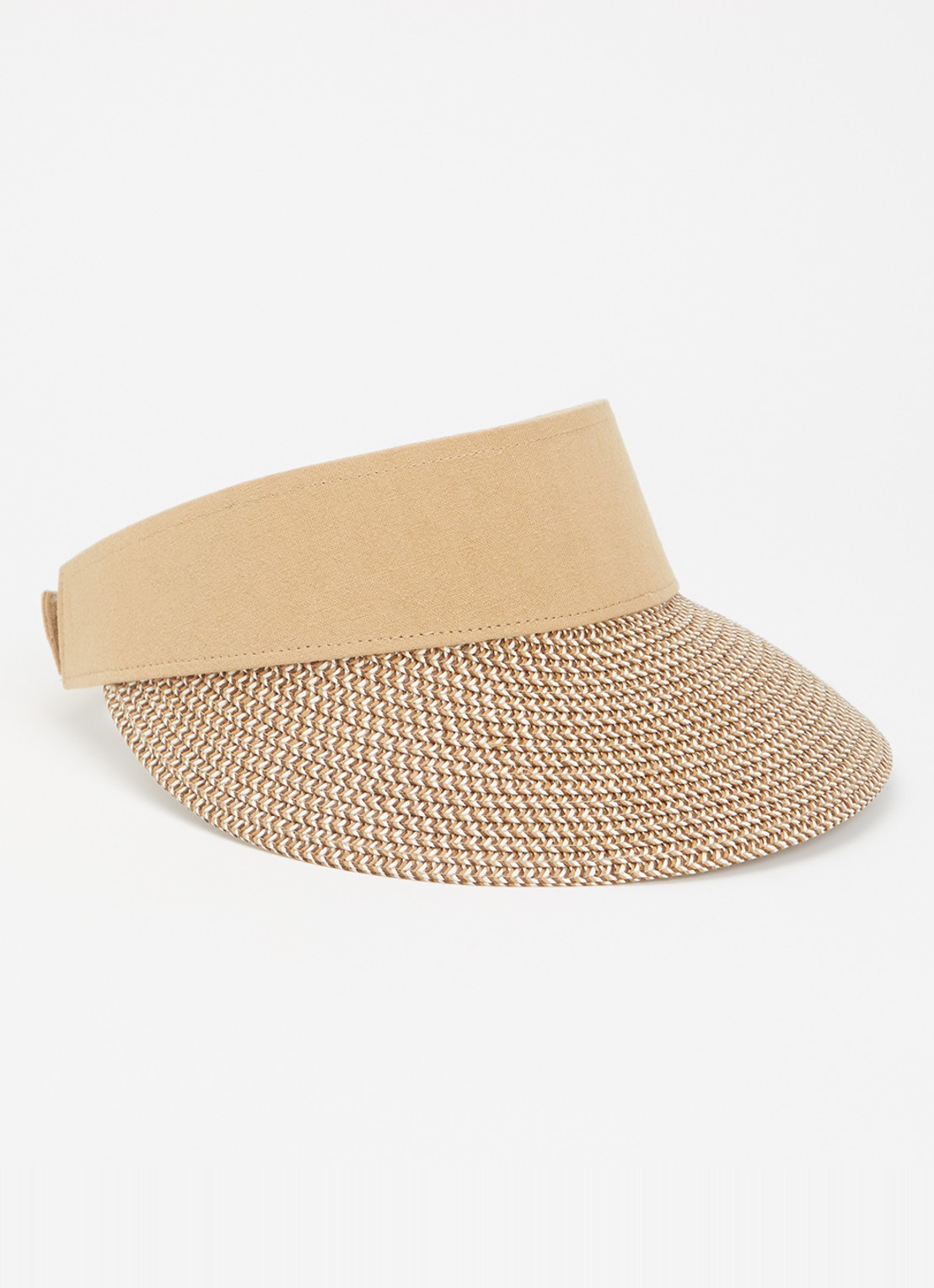 Barts Vesder zonneklep in linnenblend - voorkant 2 beige