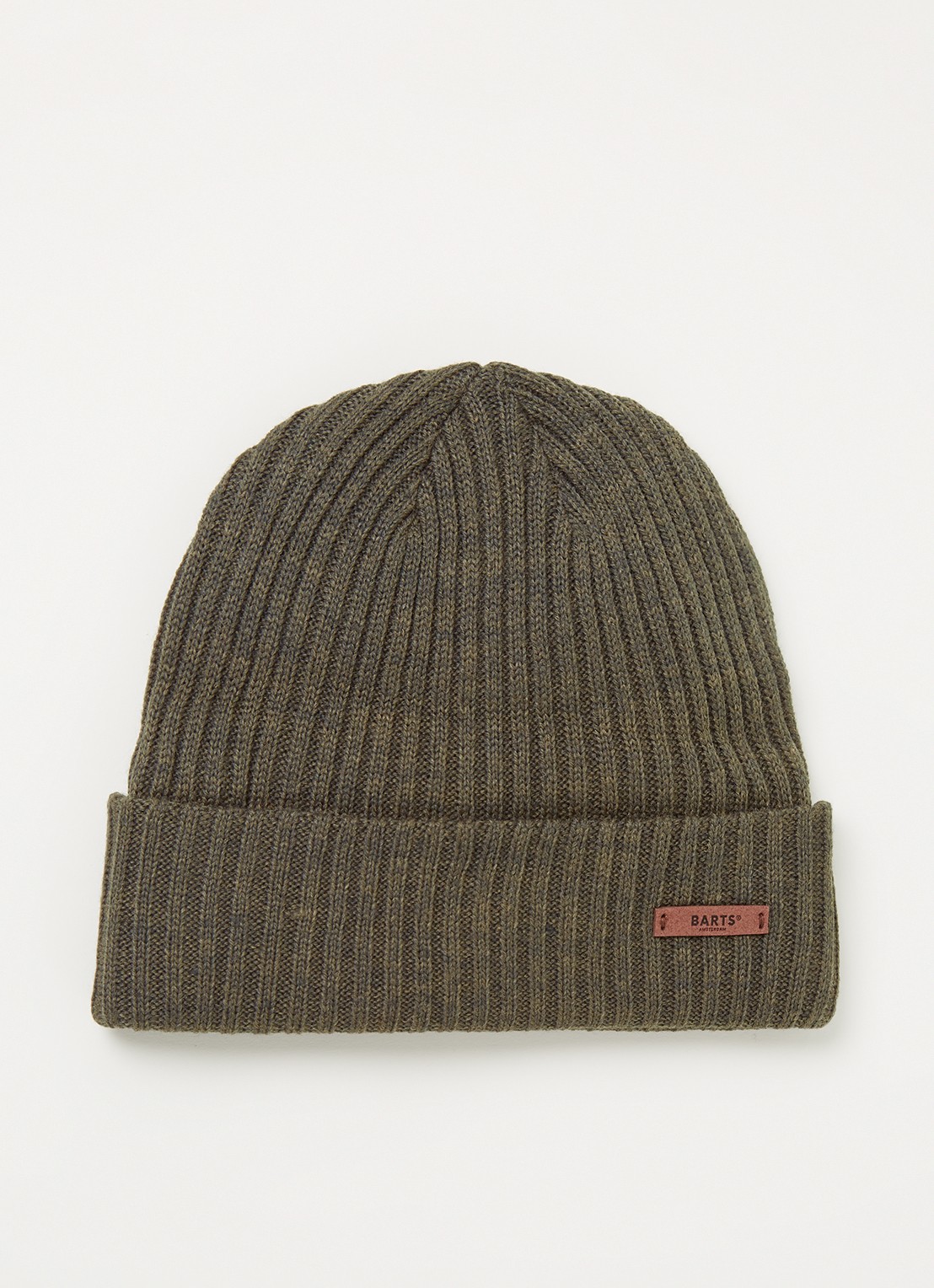 Barts Wilbert muts met logo  - voorkant bronsgroen