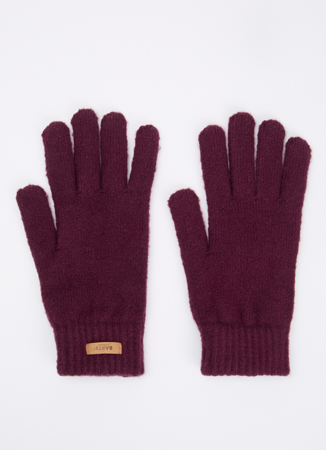 Barts Witzia fijngebreide handschoenen  - voorkant aubergine