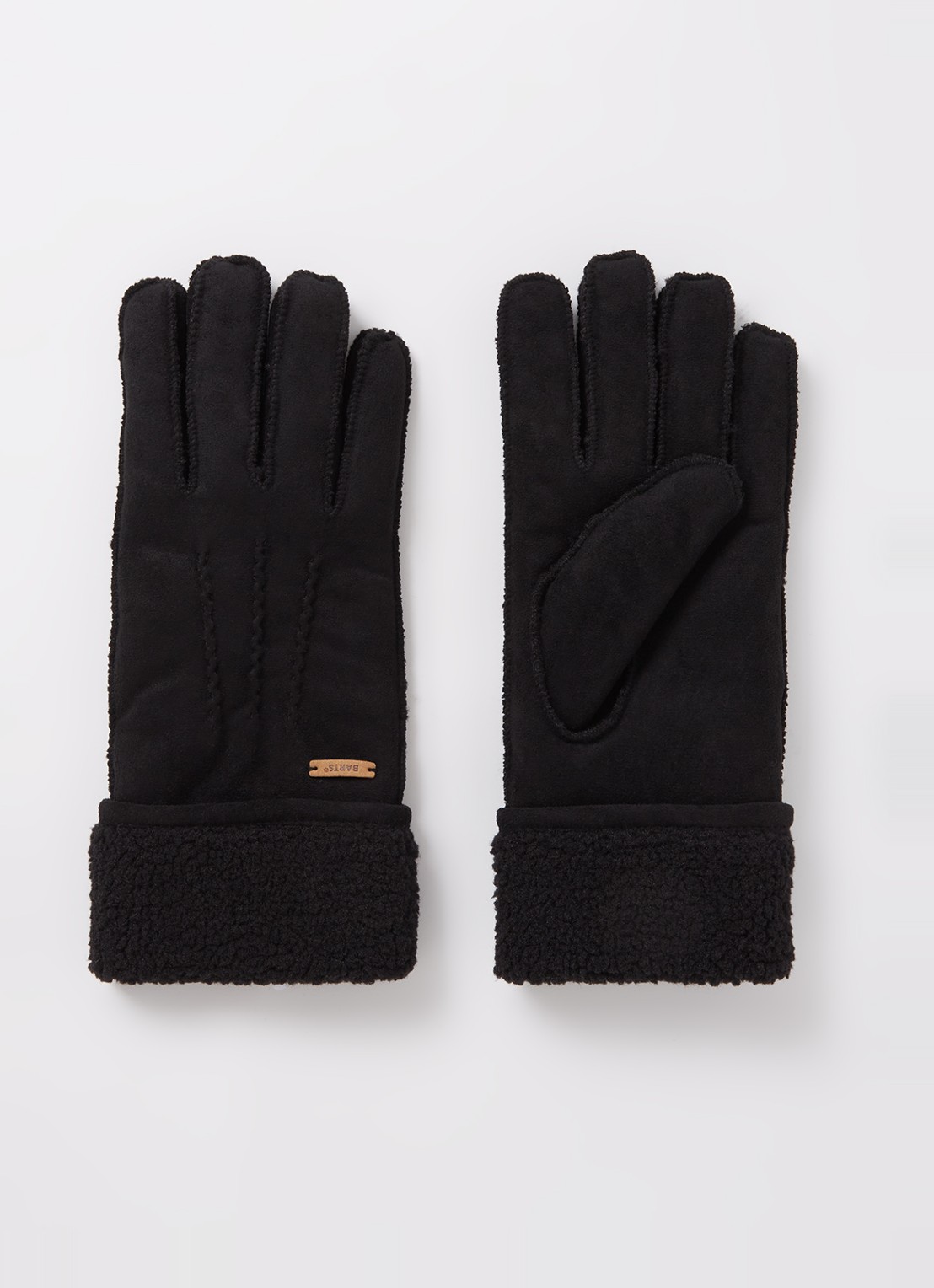 Barts YOKAM Handschoenen met teddy voering - voorkant zwart