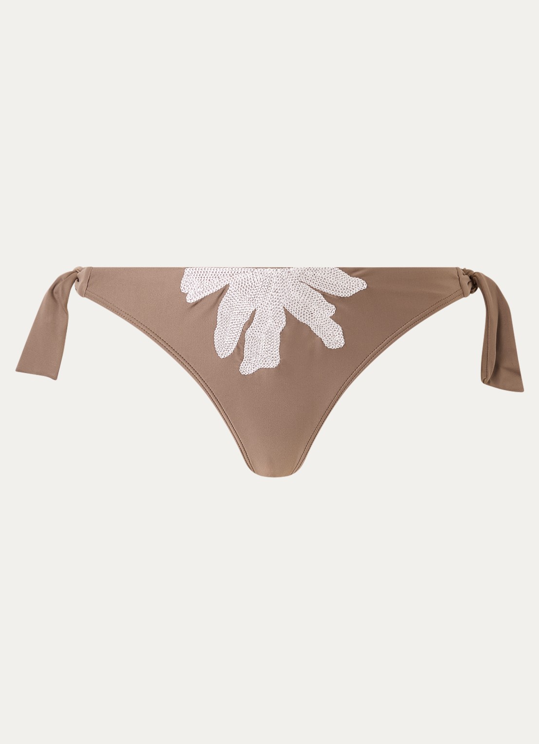 Barts Zimbra bikinislip met borduring - voorkant 2 beige