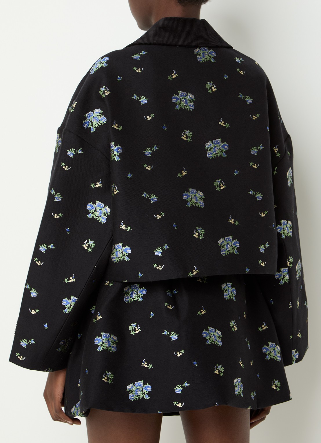 Baum und Pferdgarten Bebeth blazer met jacquard dessin en klepzakken - achterkant zwart