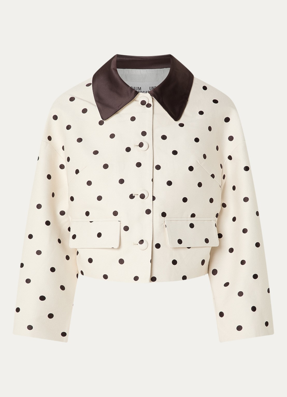 Baum und Pferdgarten Bebeth jack met stippenprint - voorkant 3 creme