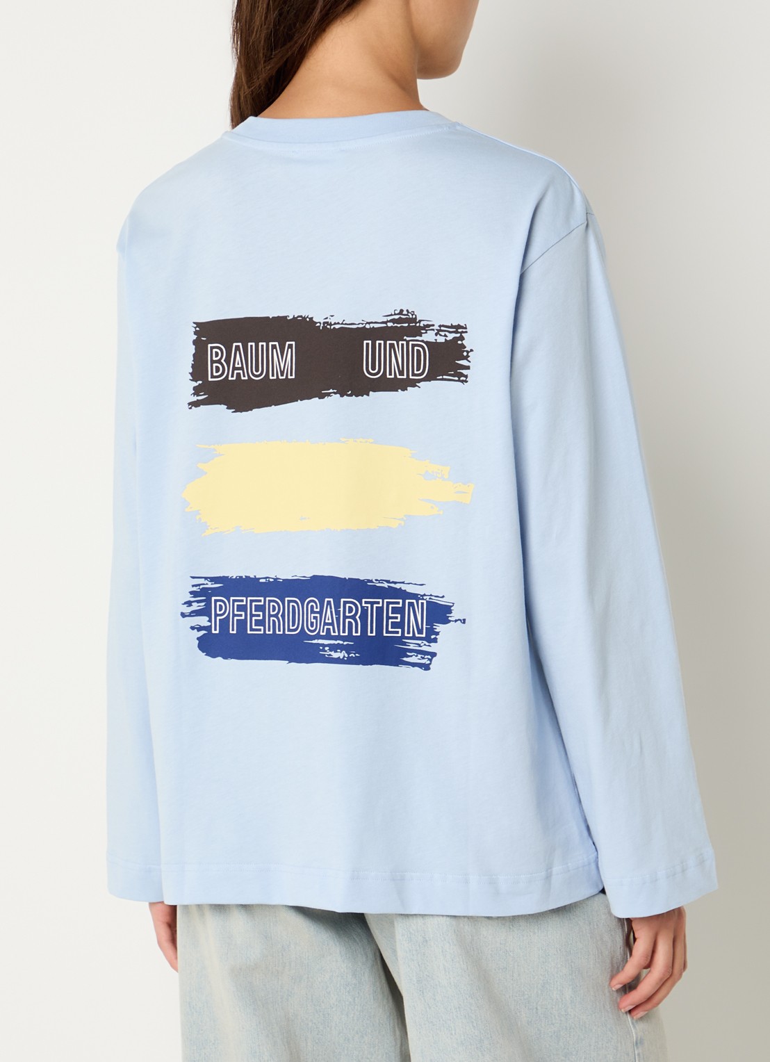 Baum und Pferdgarten Jeevona longsleeve met print - detail lichtblauw