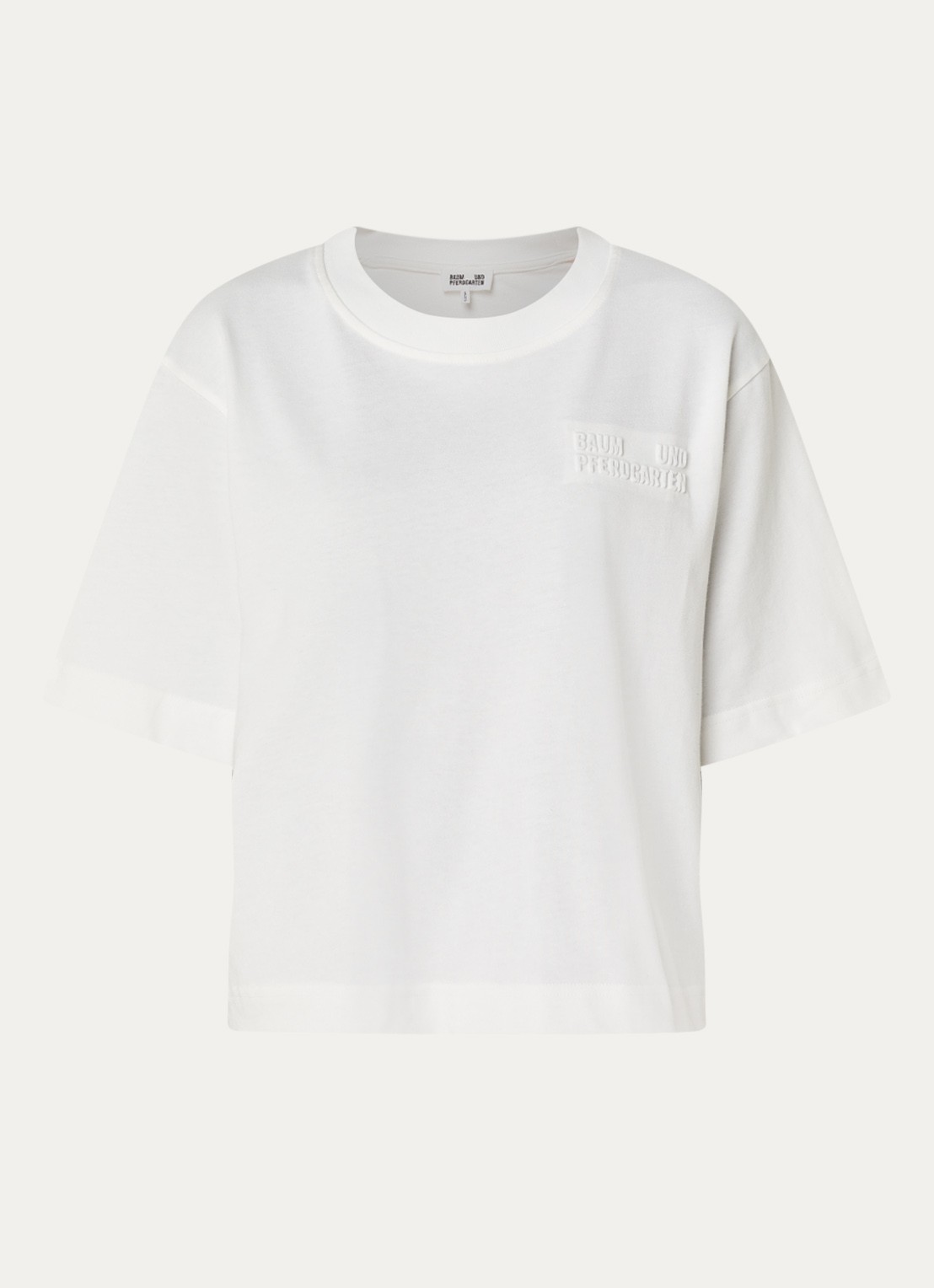 Baum und Pferdgarten Jiana T-shirt met 3D logoprint - voorkant 3 wit