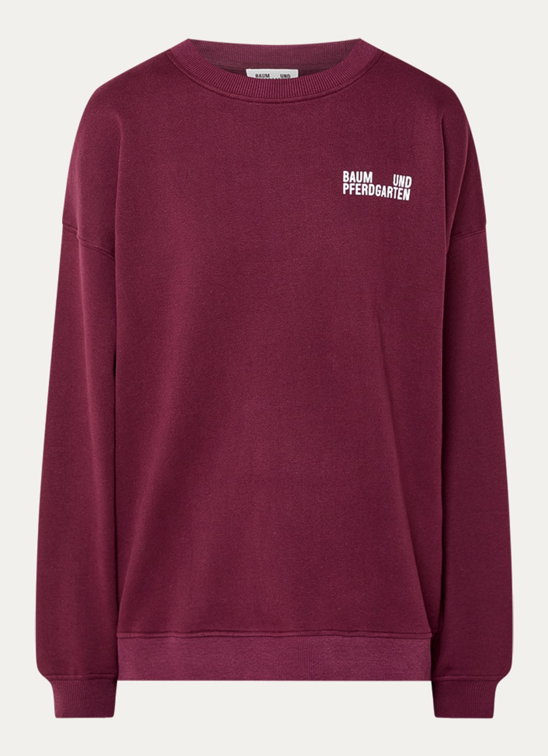 Baum und Pferdgarten Julle sweater met front- en backprint - voorkant bordeauxrood