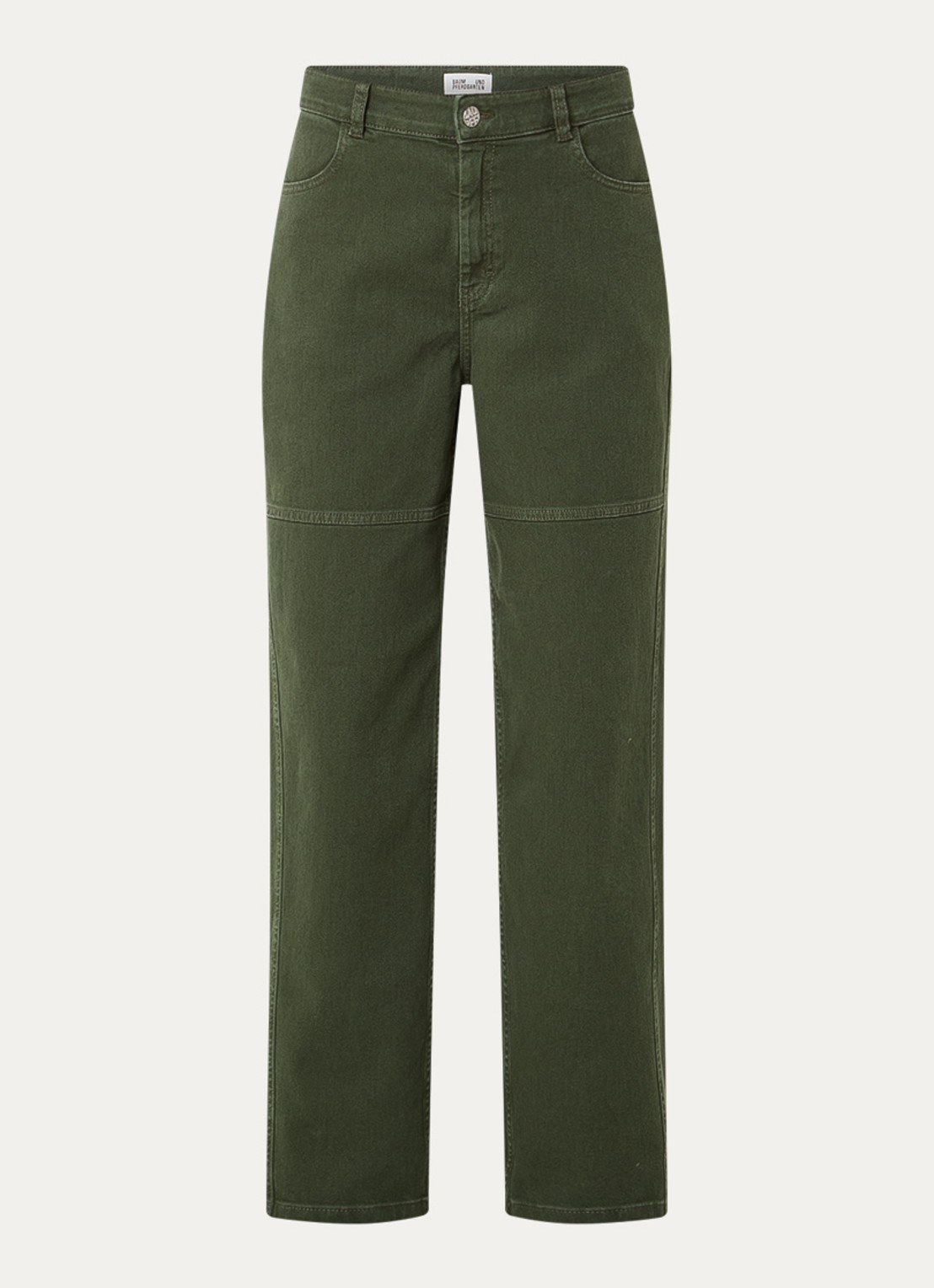 Baum und Pferdgarten Madel highwaist loose fit jeans met gekleurde wassing - voorkant 3 groen