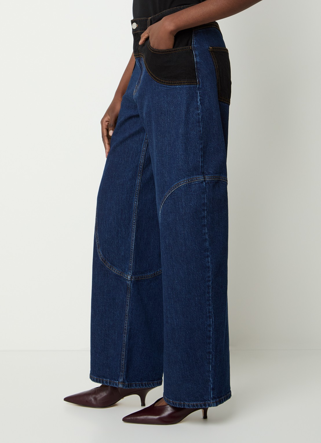 Baum und Pferdgarten Napolen high waist loose fit jeans met steekzakken - detail 5 indigo