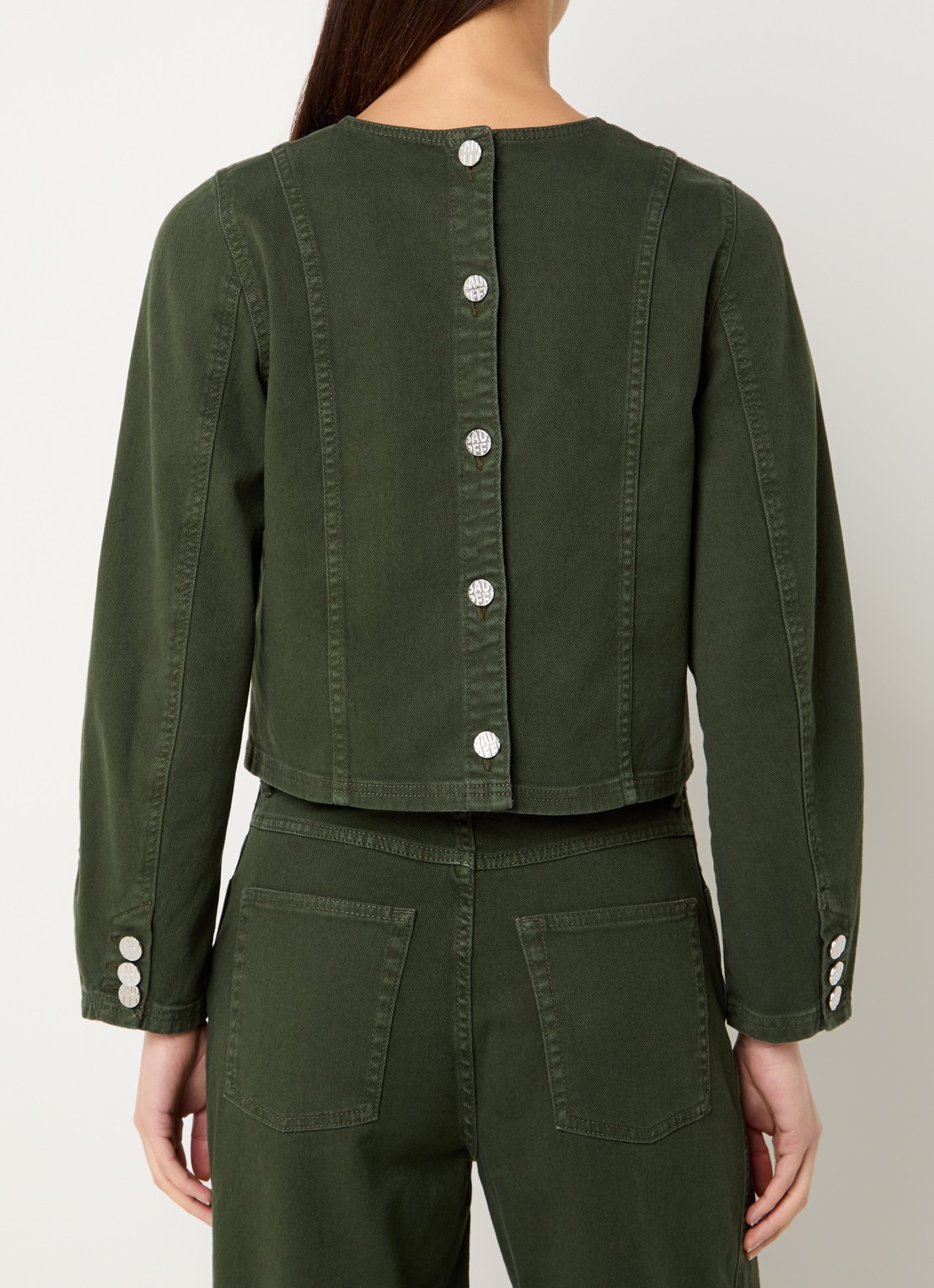 Baum und Pferdgarten Nikolin cropped sweater van denim - detail 2 groen