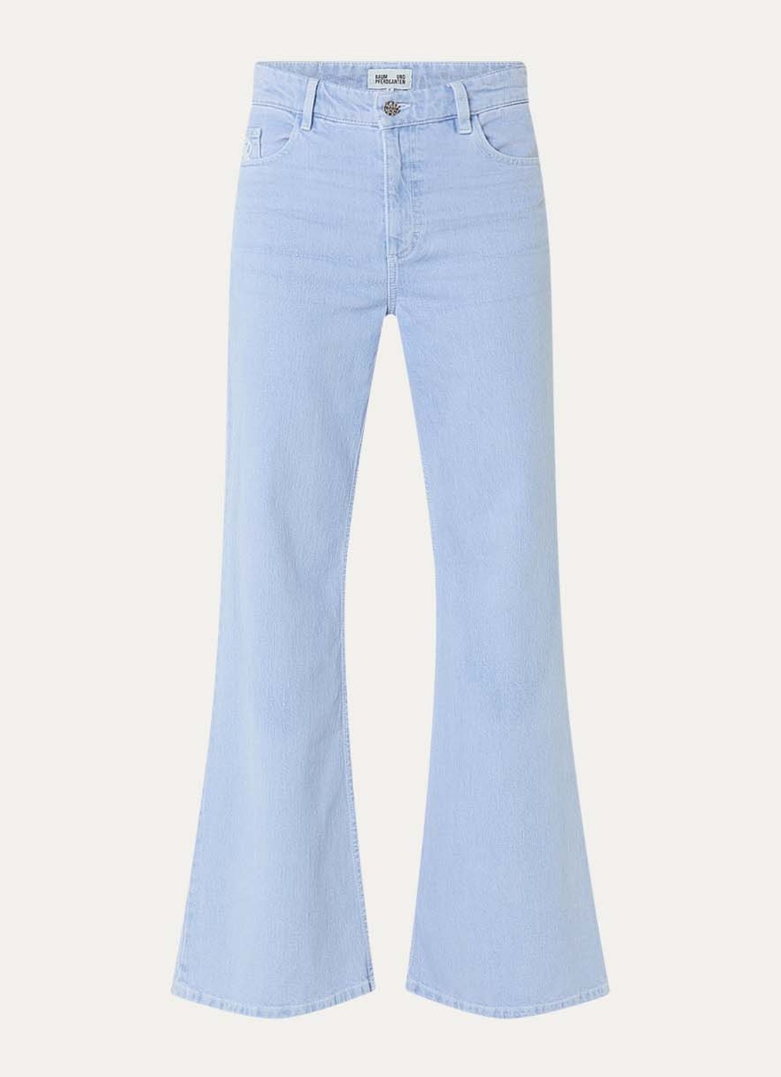 Baum und Pferdgarten Nilea high waist flared jeans met lichte wassing - voorkant 4 indigo