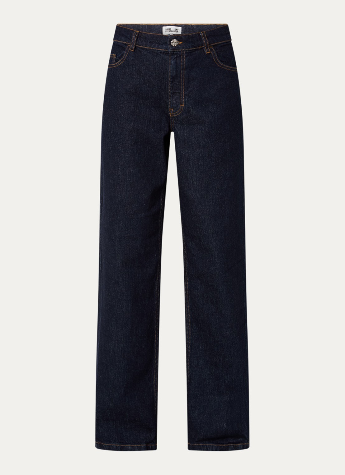 Baum und Pferdgarten No 02 high waist wide leg jeans met donkere wassing - voorkant 2 indigo