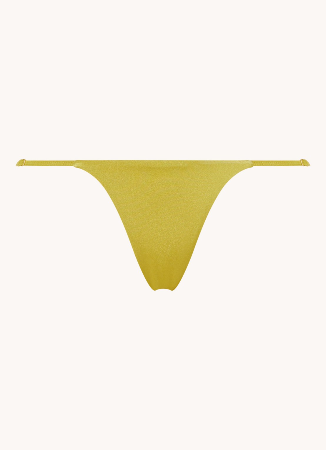Bayu The Label Lo brazilian bikinislip met glanzende finish - voorkant mosgroen