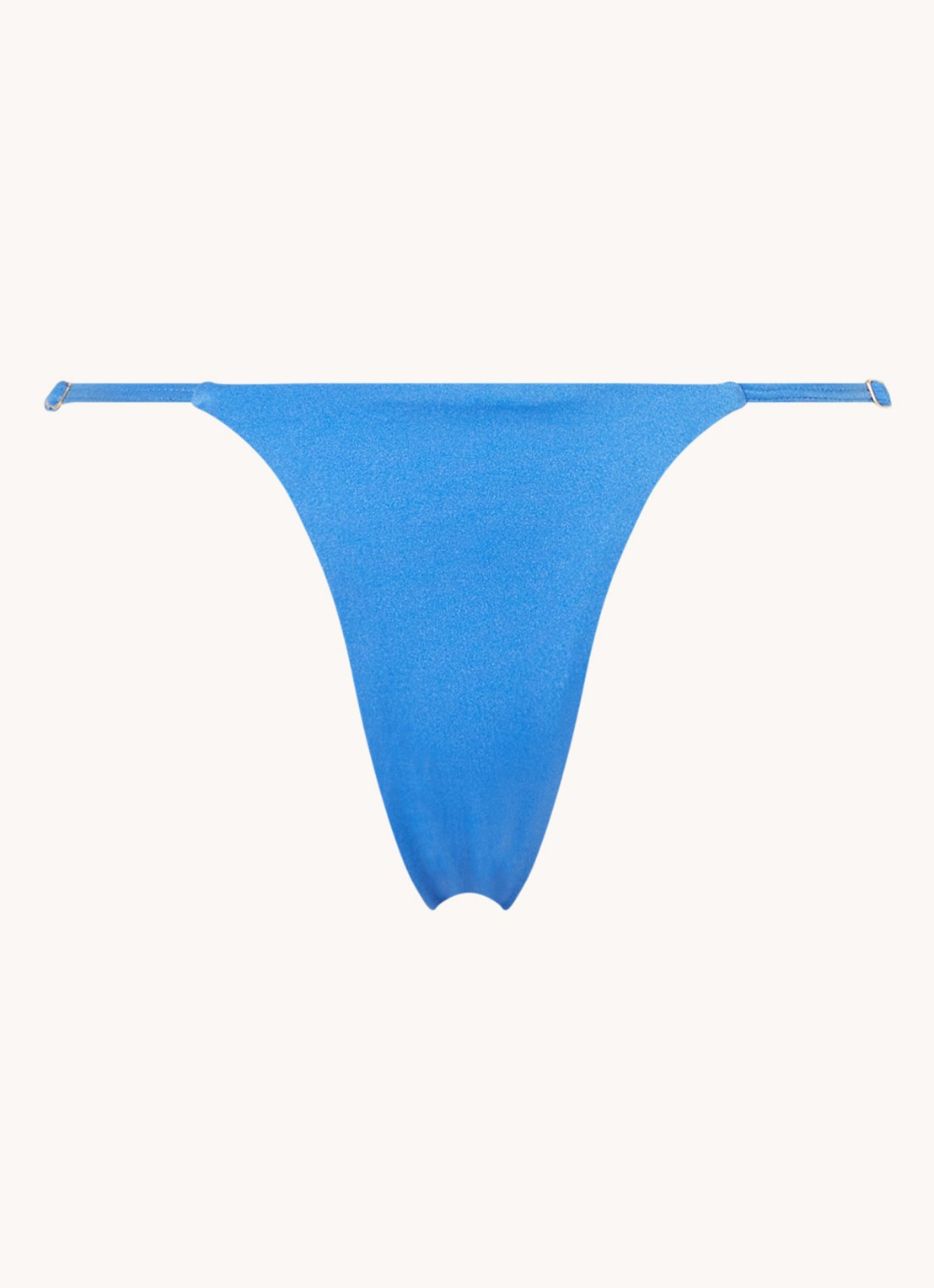Bayu The Label Lo brazilian bikinislip met glanzende finish - voorkant blauw
