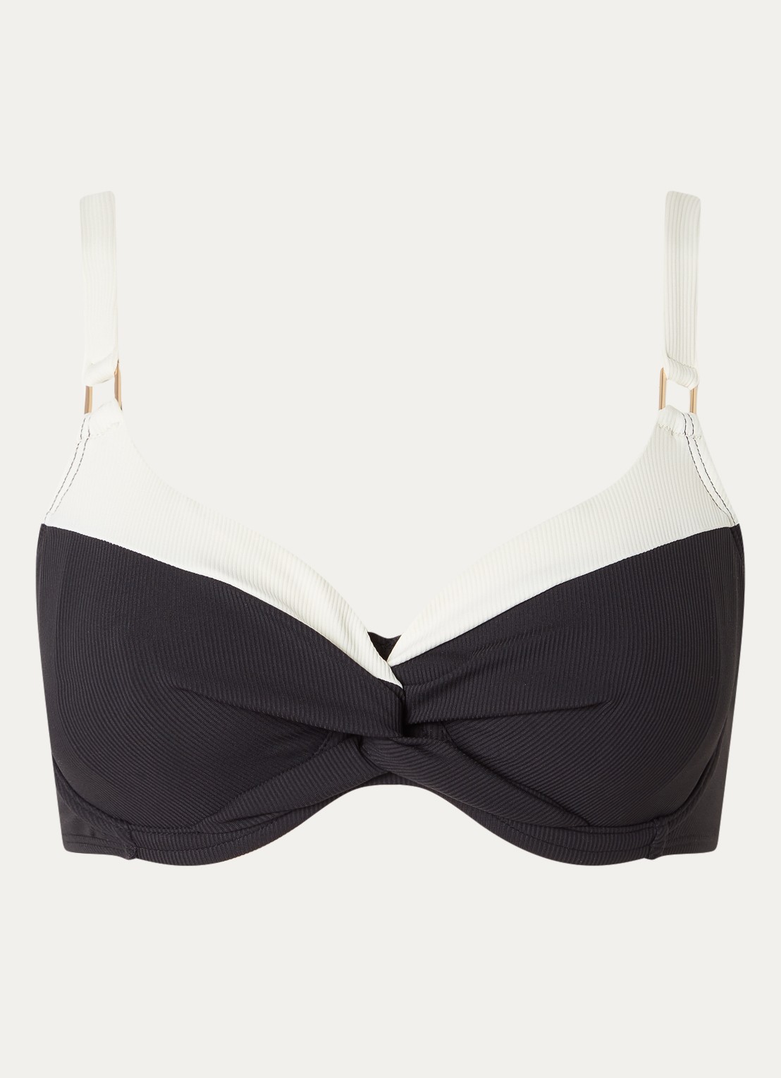 Beachlife Balconette bikinitop met beugel - voorkant zwart