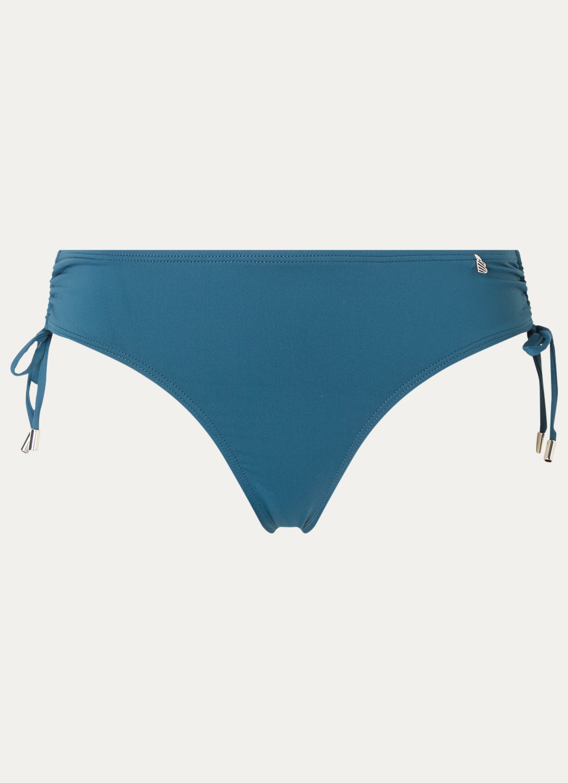 Beachlife Bikinislip met gestrikt detail - voorkant 2 petrol