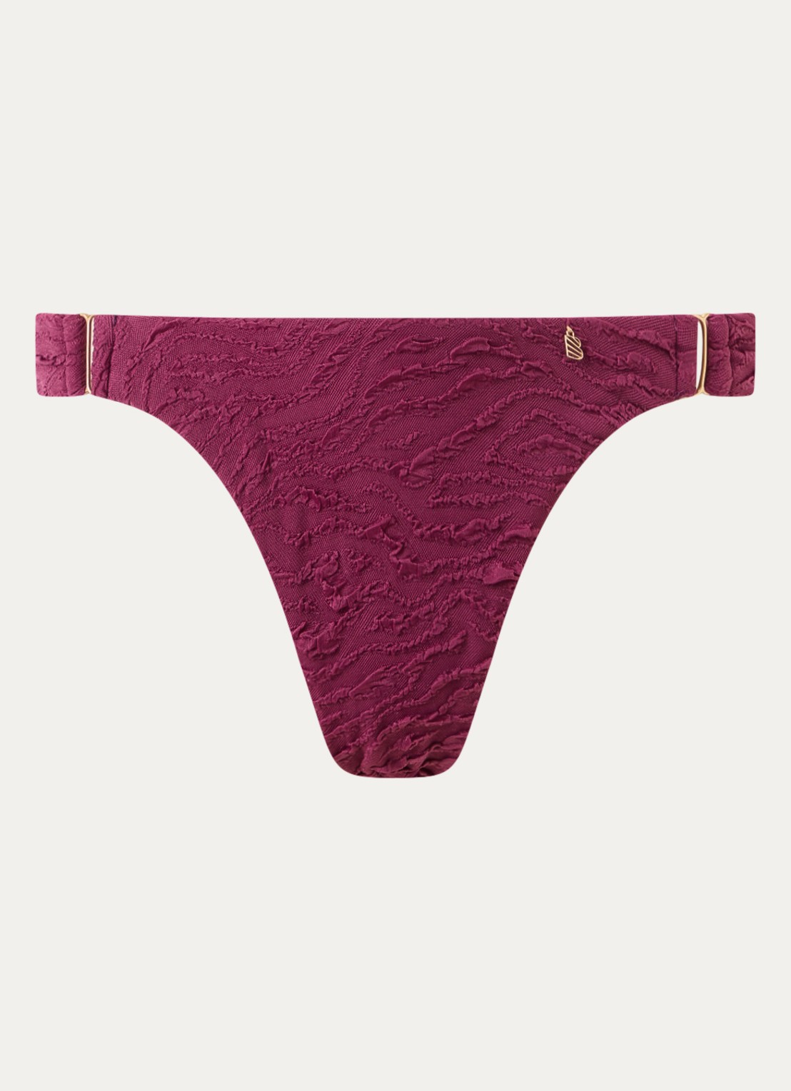 Beachlife Bikinislip met structuur - voorkant paars