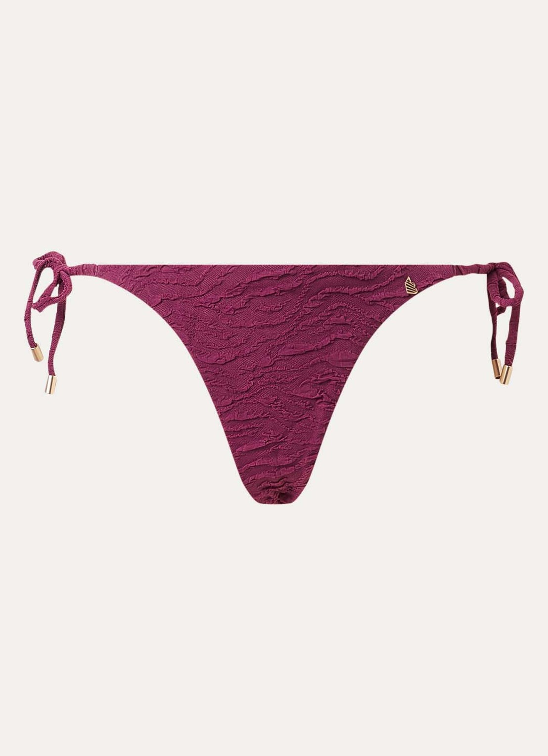Beachlife Bright Plum bikinislip met structuur - voorkant 4 paars