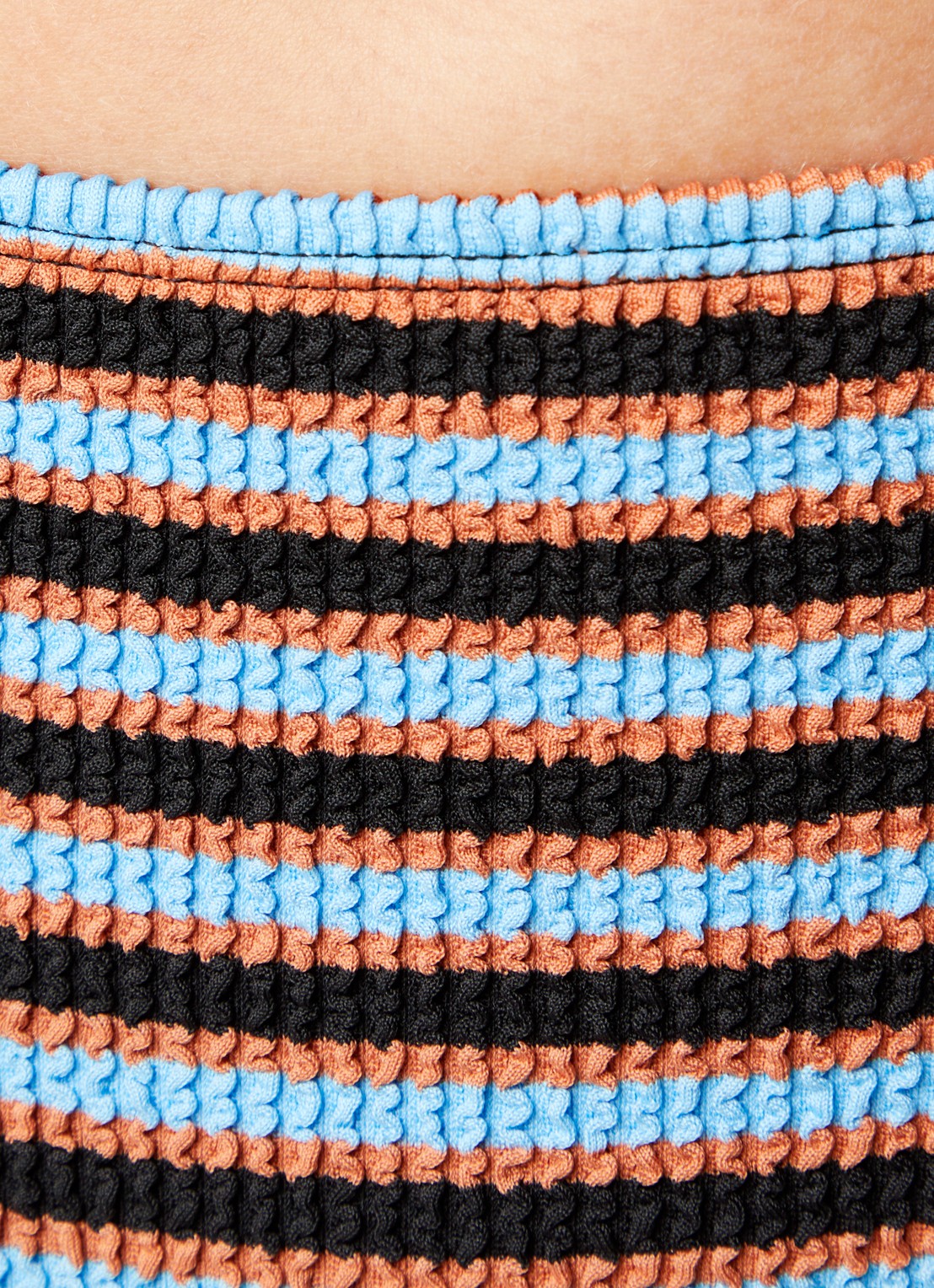 Beachlife High waisted bikinislip met streepprint - detail 5 lichtblauw