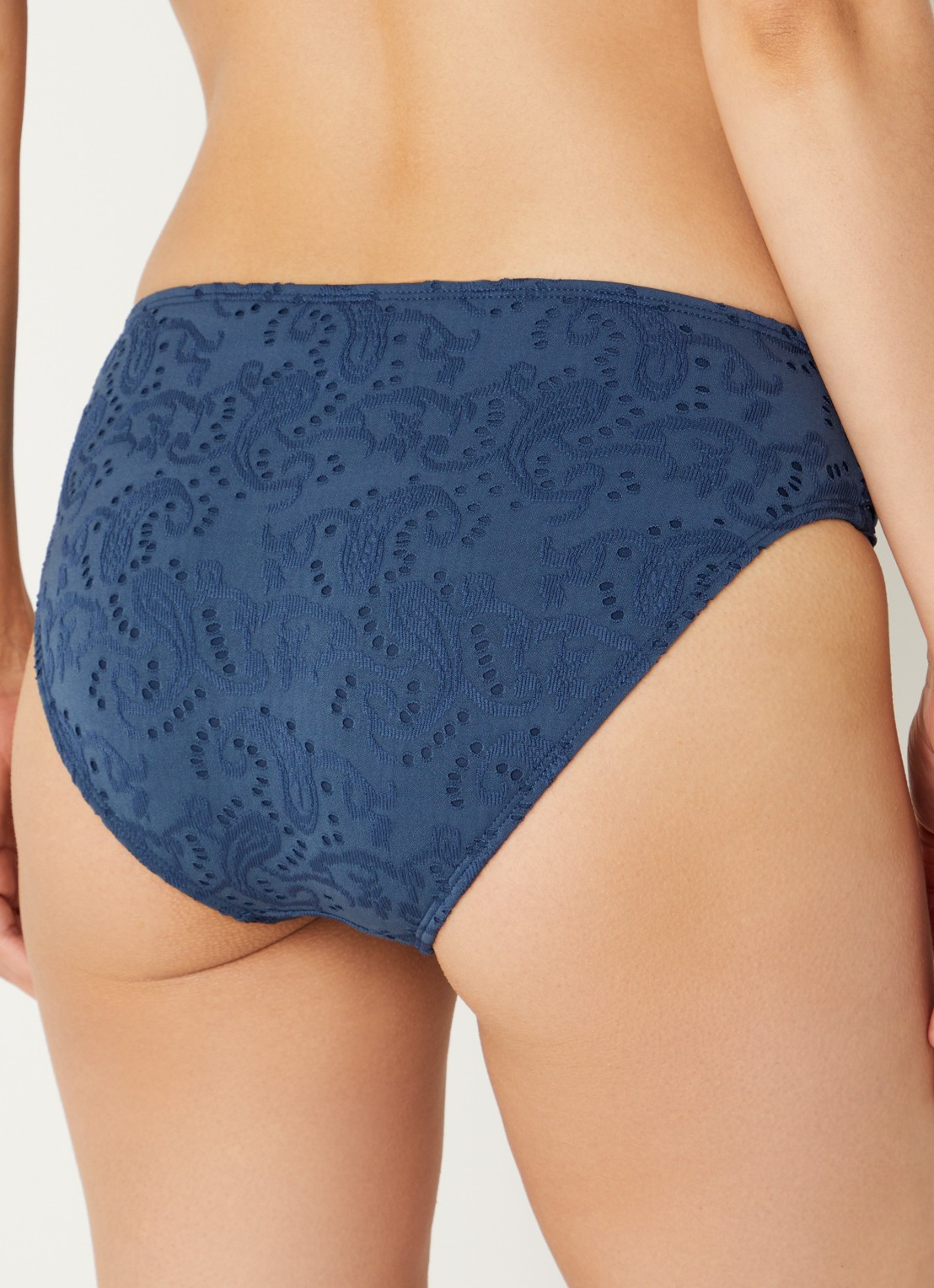 Beachlife Nightsky bikinislip met borduring - achterkant indigo