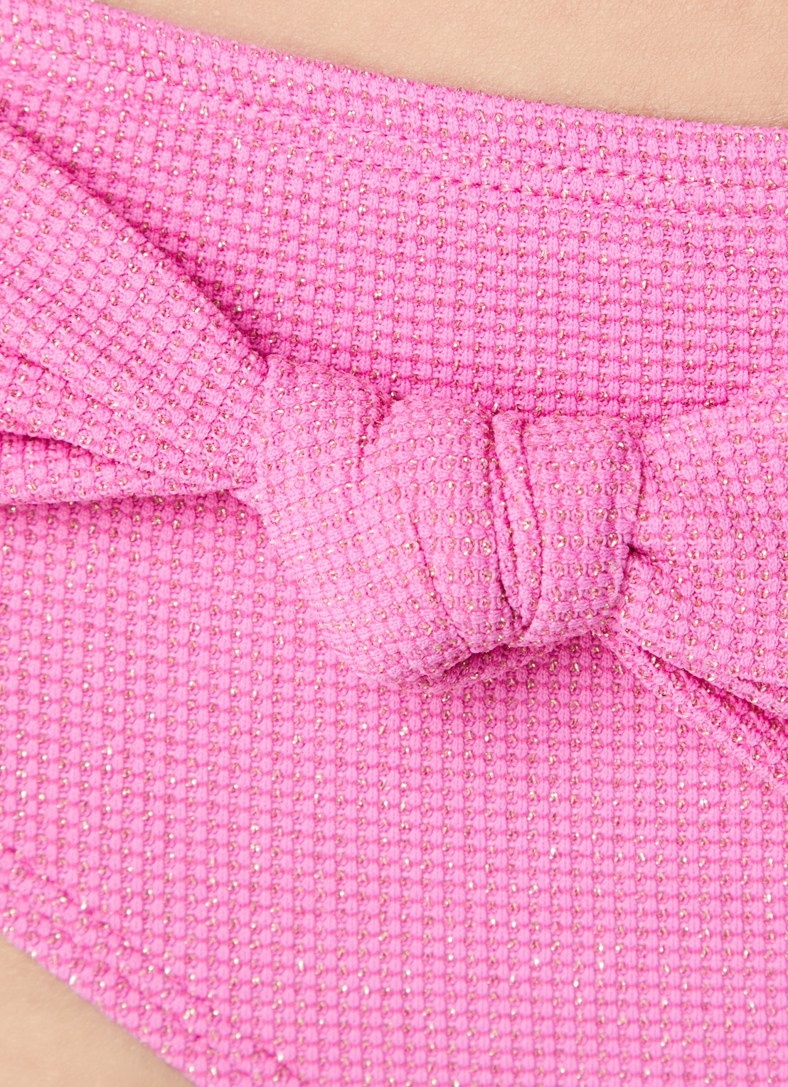 Beachlife Pink Shimmer hipster bikinislip met lurex - detail 4 lichtroze