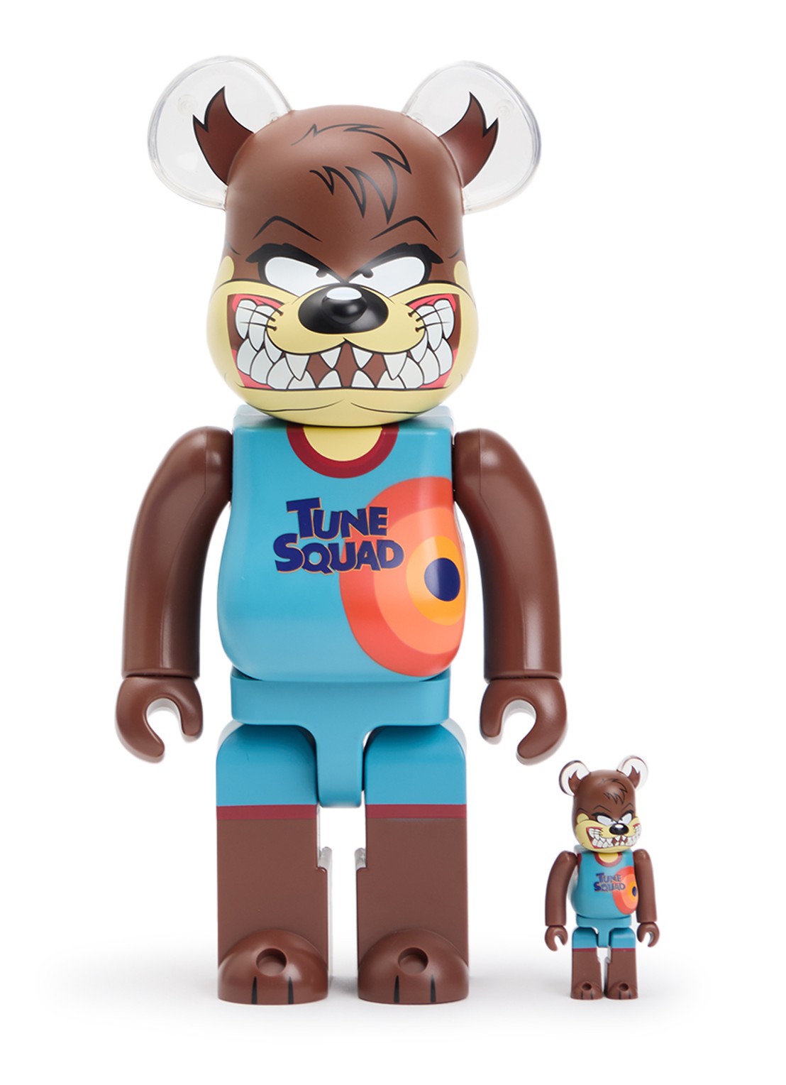 Bearbrick Bearbrick 100% & 400% Space Jam Tasmanian Devil set van 2 - voorkant chocoladebruin