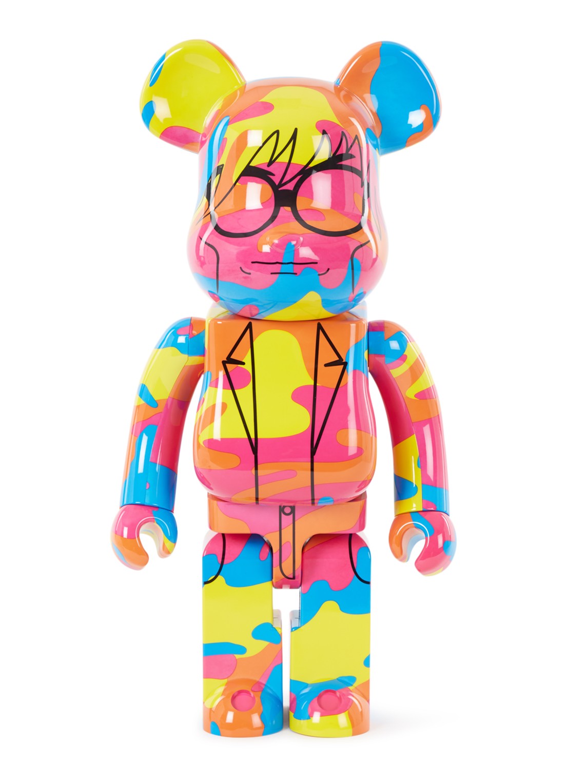 Bearbrick Bearbrick 1000% Andy Warhol  "Special" 72 cm - voorkant multicolor