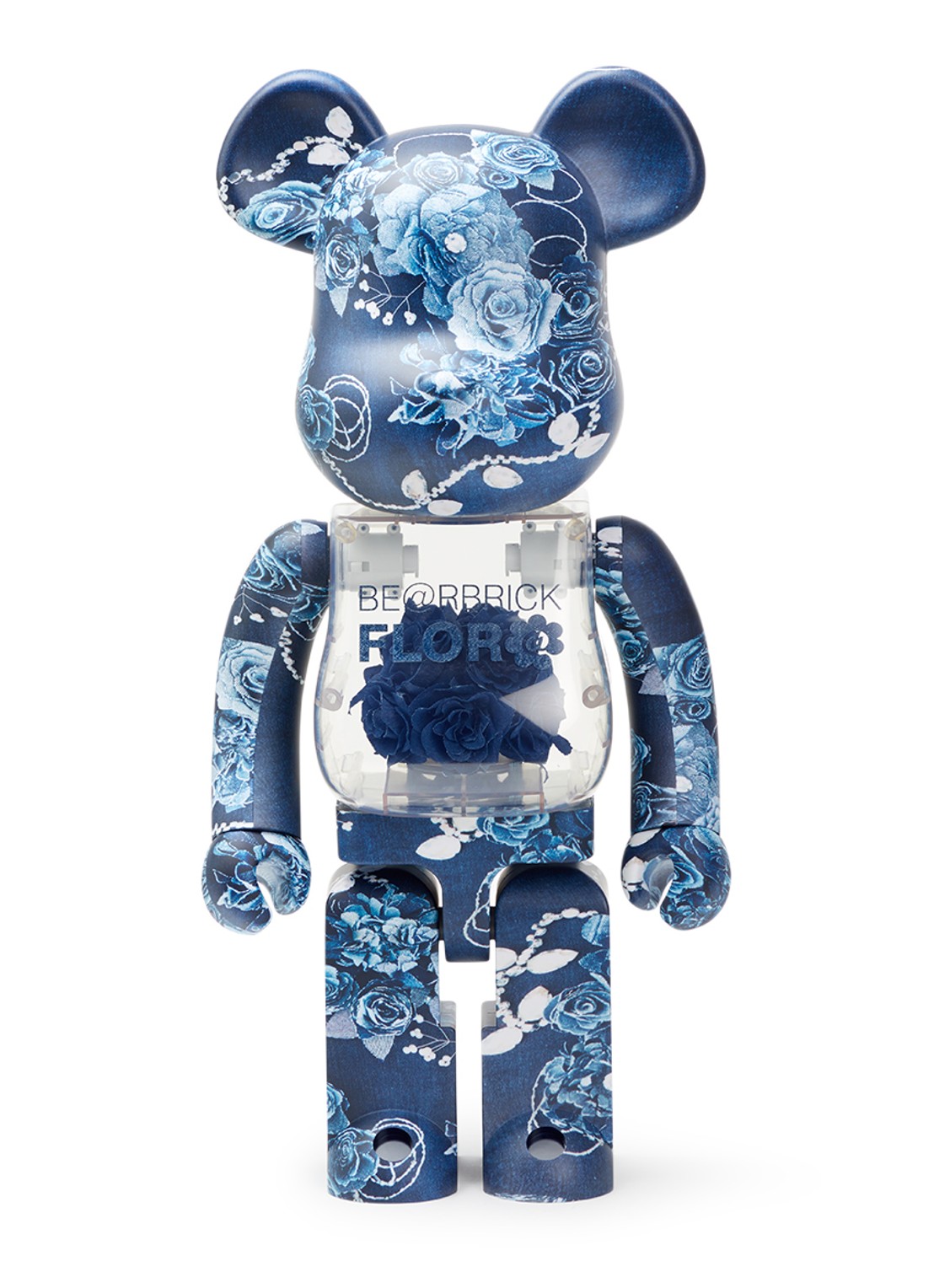 Bearbrick Bearbrick 1000% Flora Denim - voorkant donkerblauw