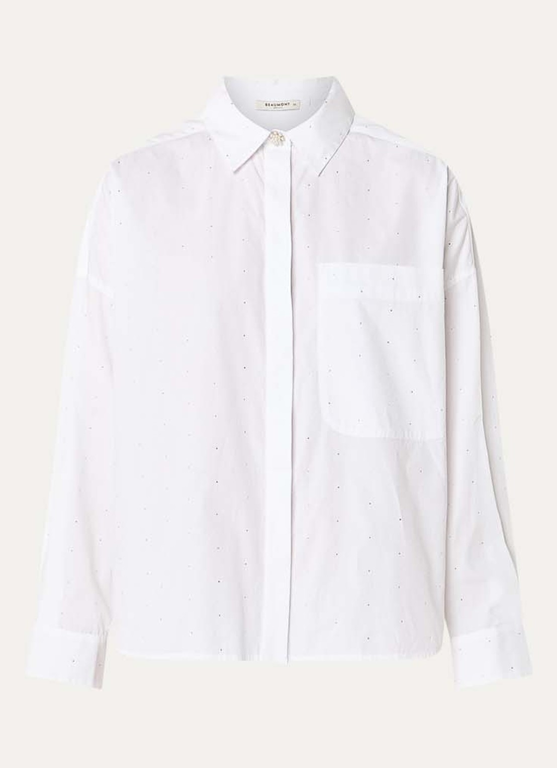 Beaumont Amal blouse met strass - voorkant wit