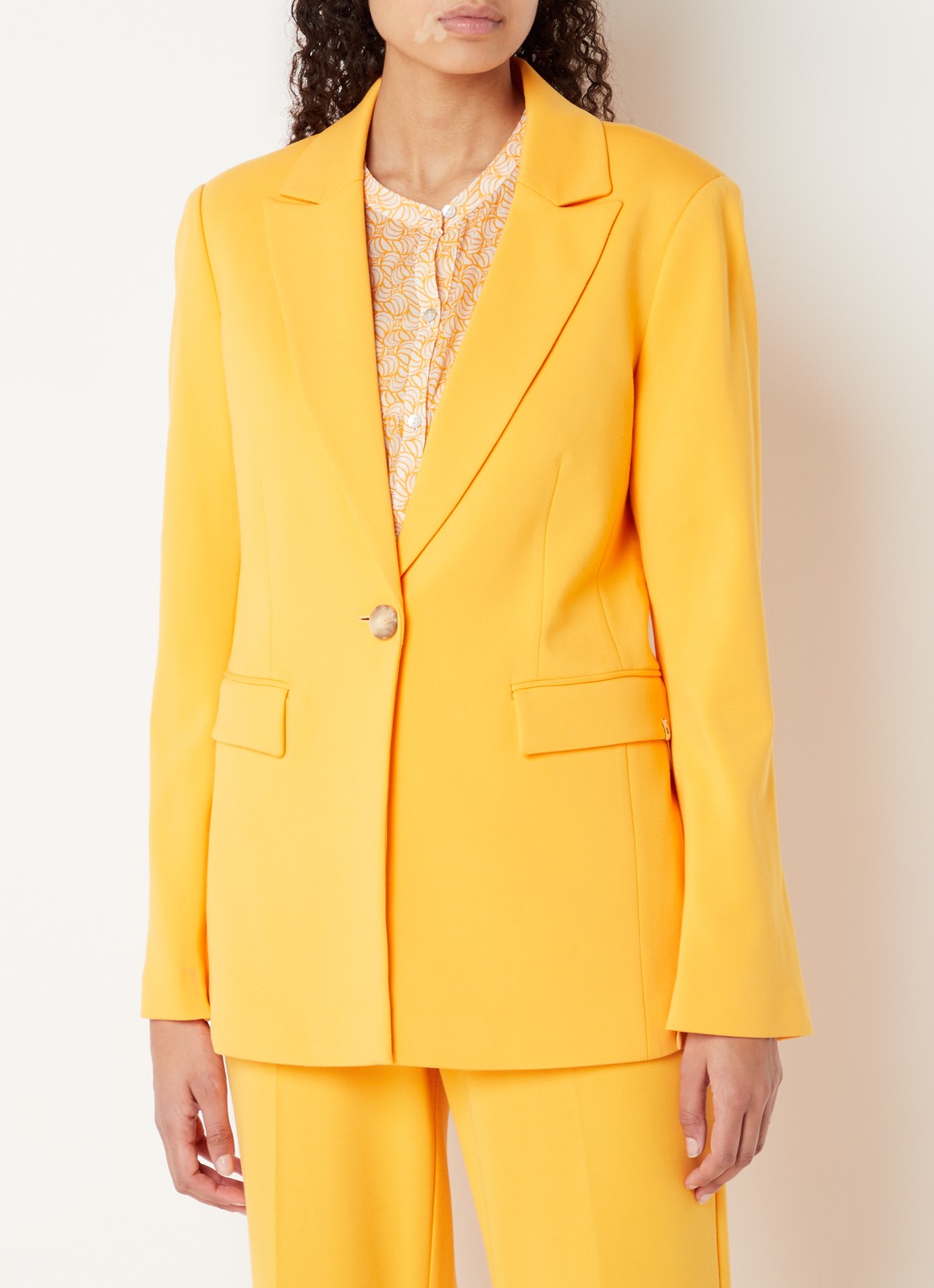 Beaumont Blazer van jersey met structuur en klepzakken - detail 3 orange