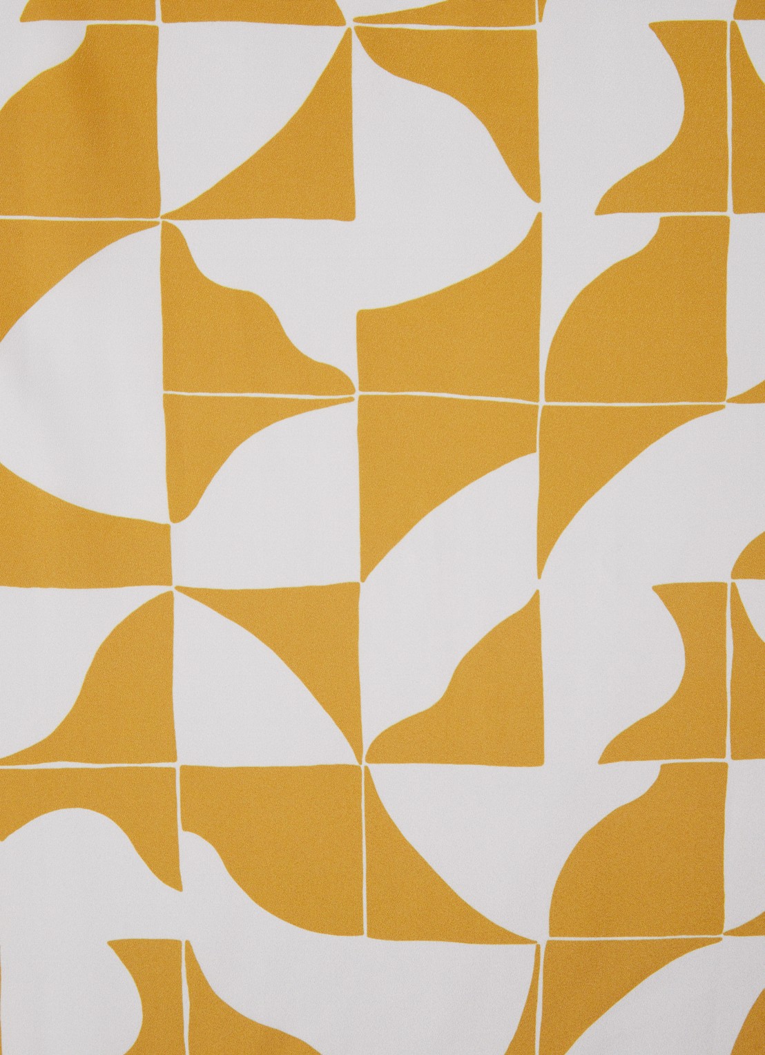 Beaumont Breezy midi blousejurk met strikceintuur en print - detail 5 mosterd