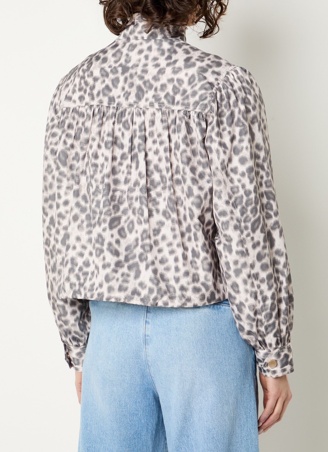 Beaumont Darcy jack met panterprint en klepzakken - achterkant 4 grijs