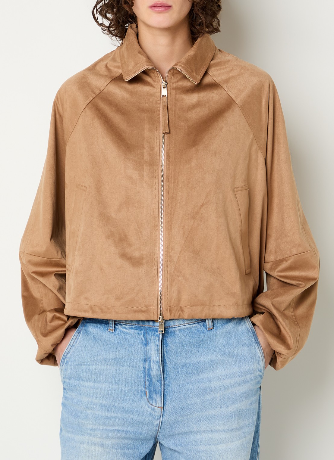 Beaumont Eris jack met steekzakken - detail camel