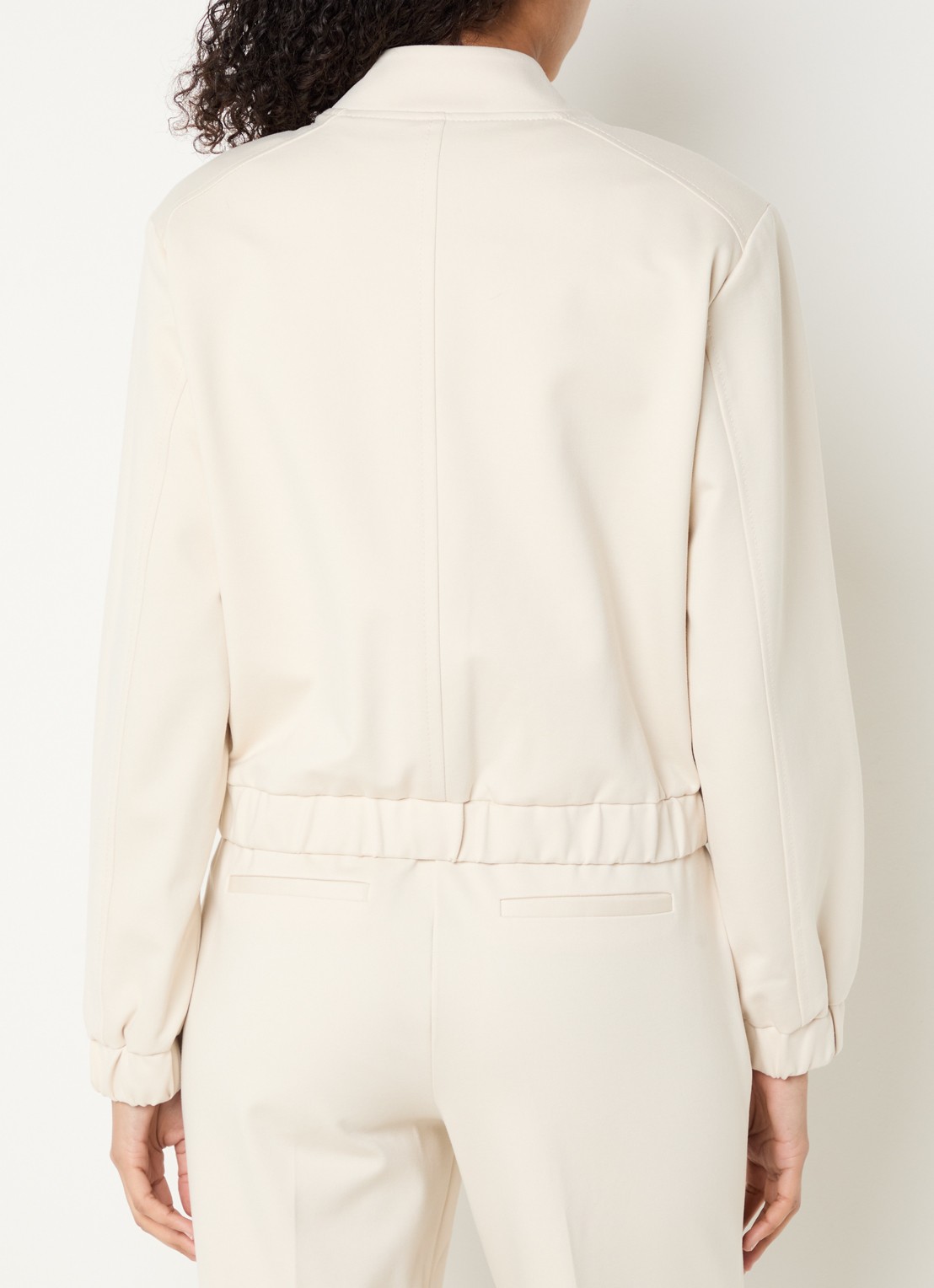 Beaumont Esther jack met lurex en opgestikte zakken - achterkant creme