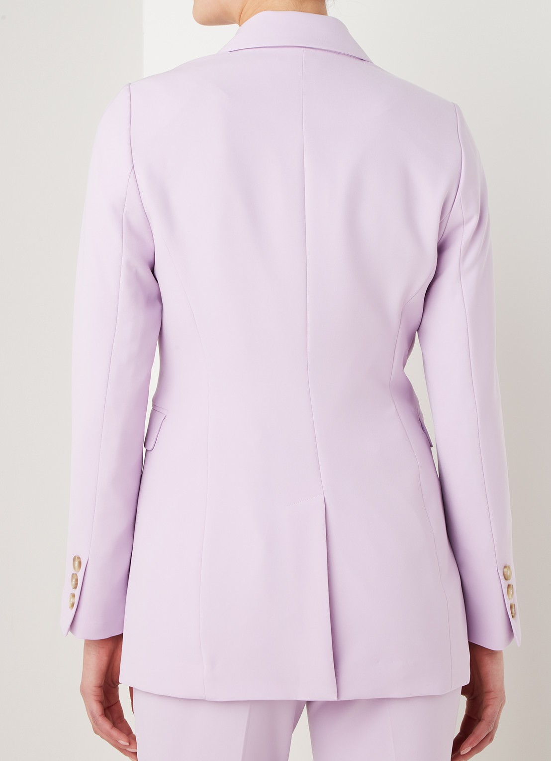 Beaumont Longline blazer met klepzakken - achterkant lila